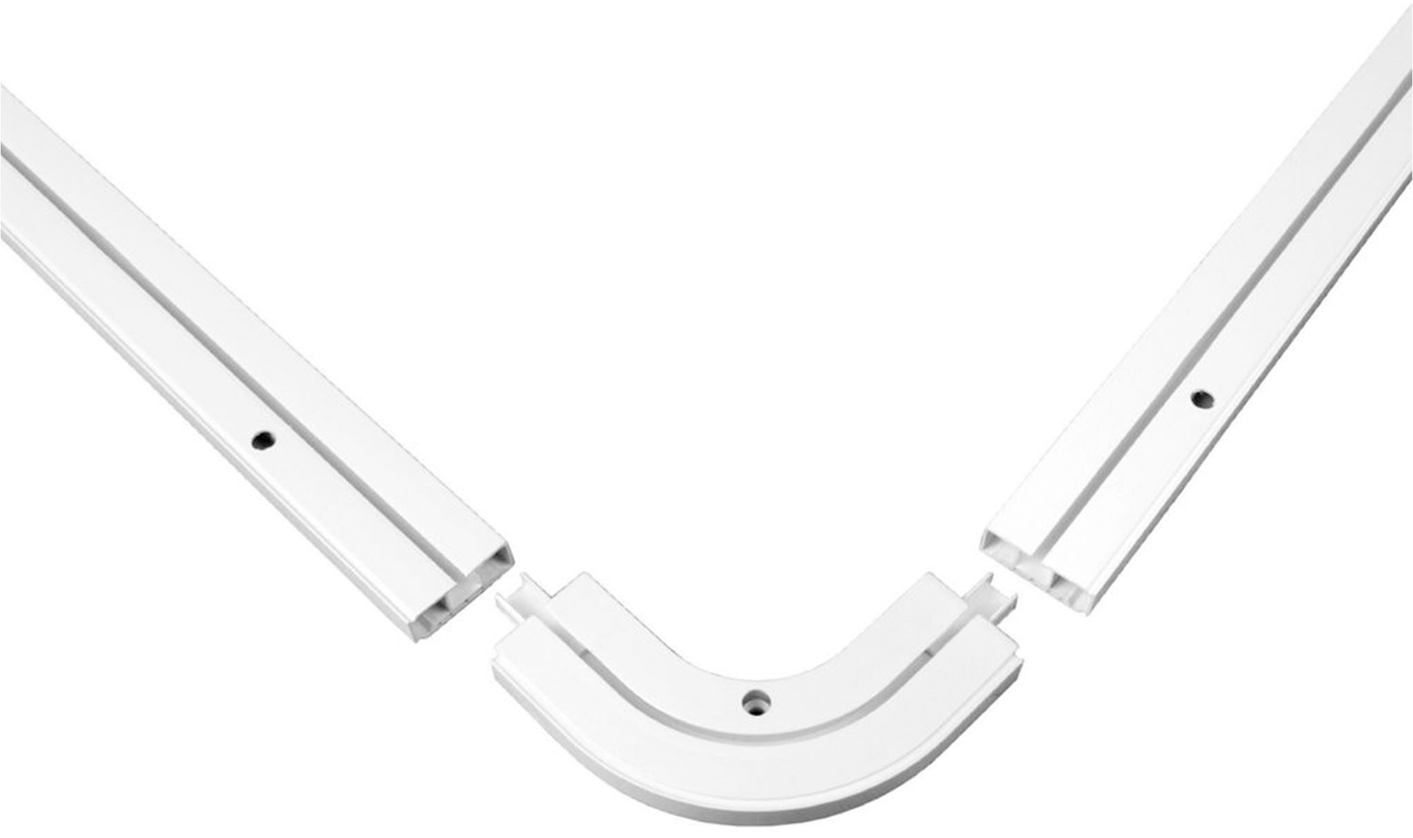 SN DECO GROUP Gardinenschiene Innenbogen für Vorhangschiene SH, 1-läufig, Kunststoff