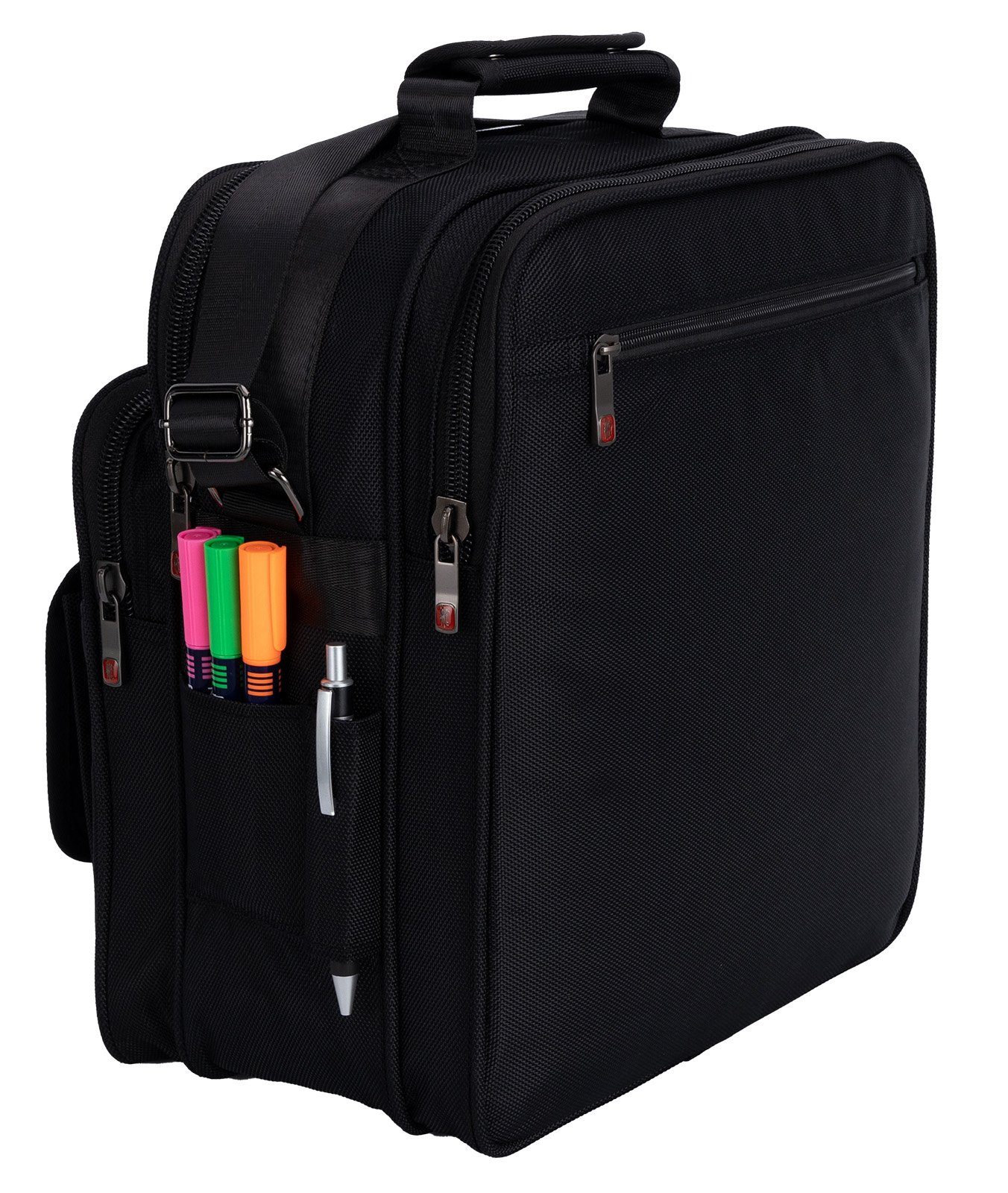 EAAKIE Umhängetasche Arbeitstasche Umhängetasche Flugbegleiter Herrentasche Schwarz XXL – Bild 5 von 5