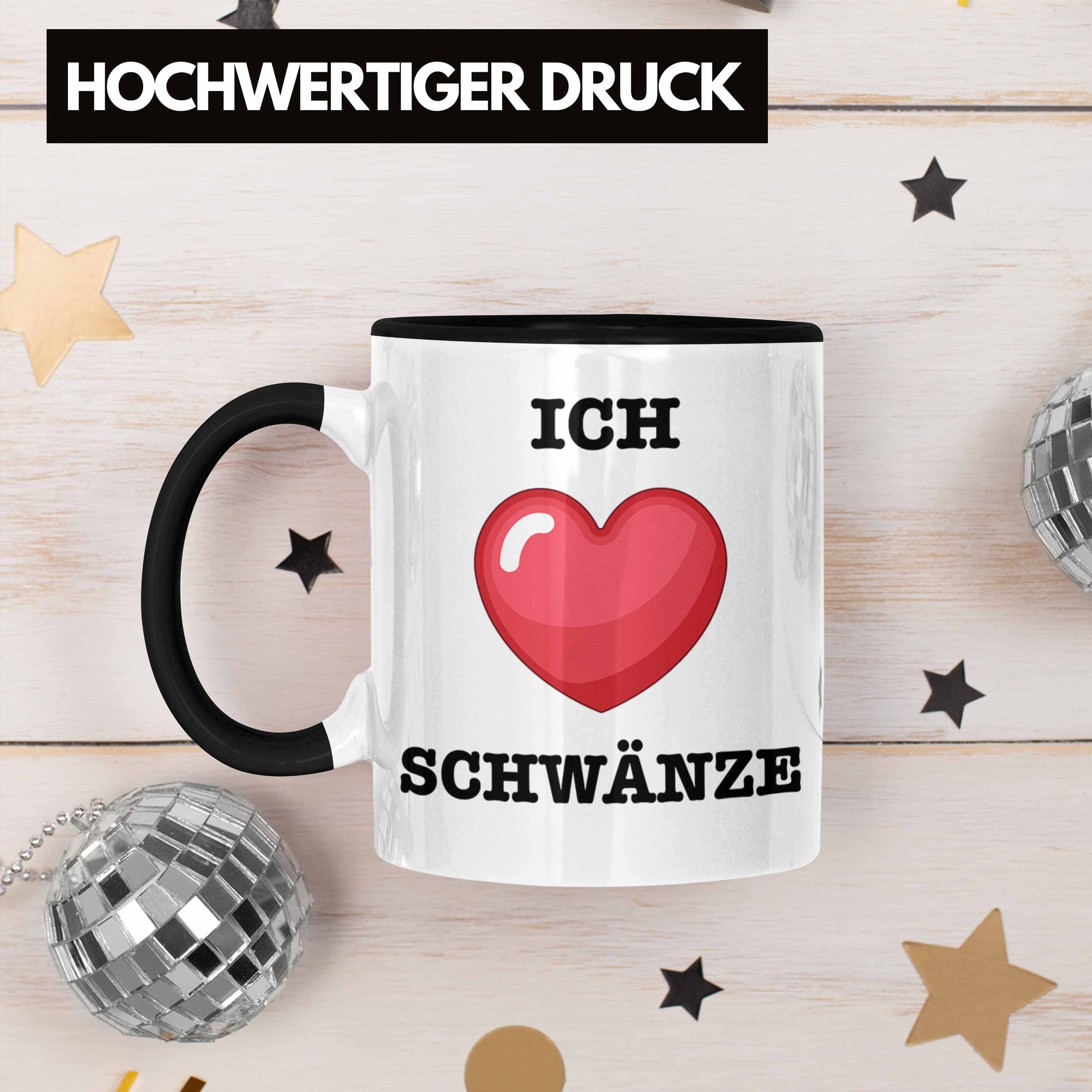 Geschenkidee Geschenk Humor Versauter 18+ Schwänze Tasse Trendation Liebe Schwarz Tasse Ich