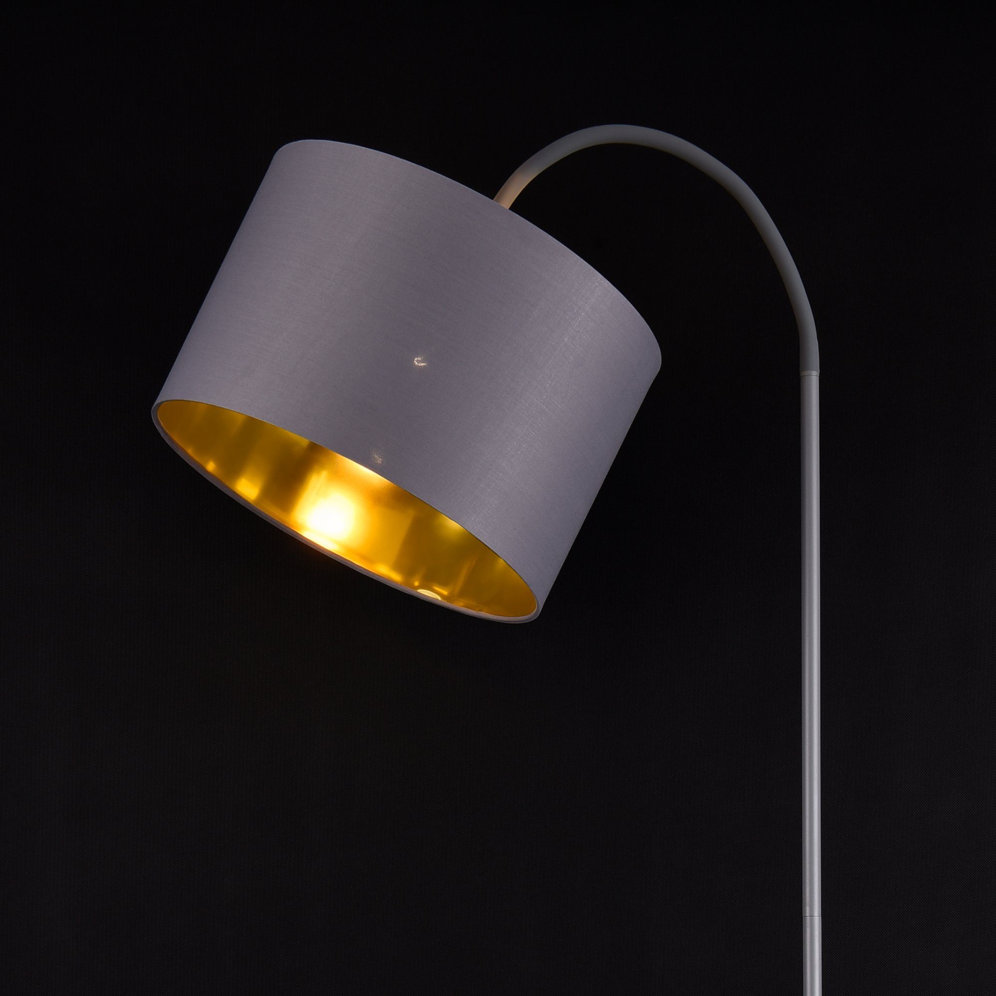 Metall ohne Lampe Design Stehlampe, »Toledo« lux.pro Leuchtmittel, schwenkbare Stehleuchte grau/gold