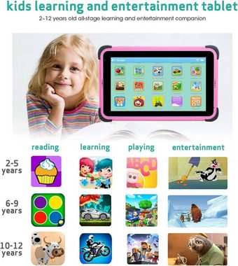 CWOWDEFU für Kids Mädchen Tablet (7", 32 GB, Android 11, IPS HD Display,2GB,Elterliche Kontrolle,Lerntablett mit kindersicherer)