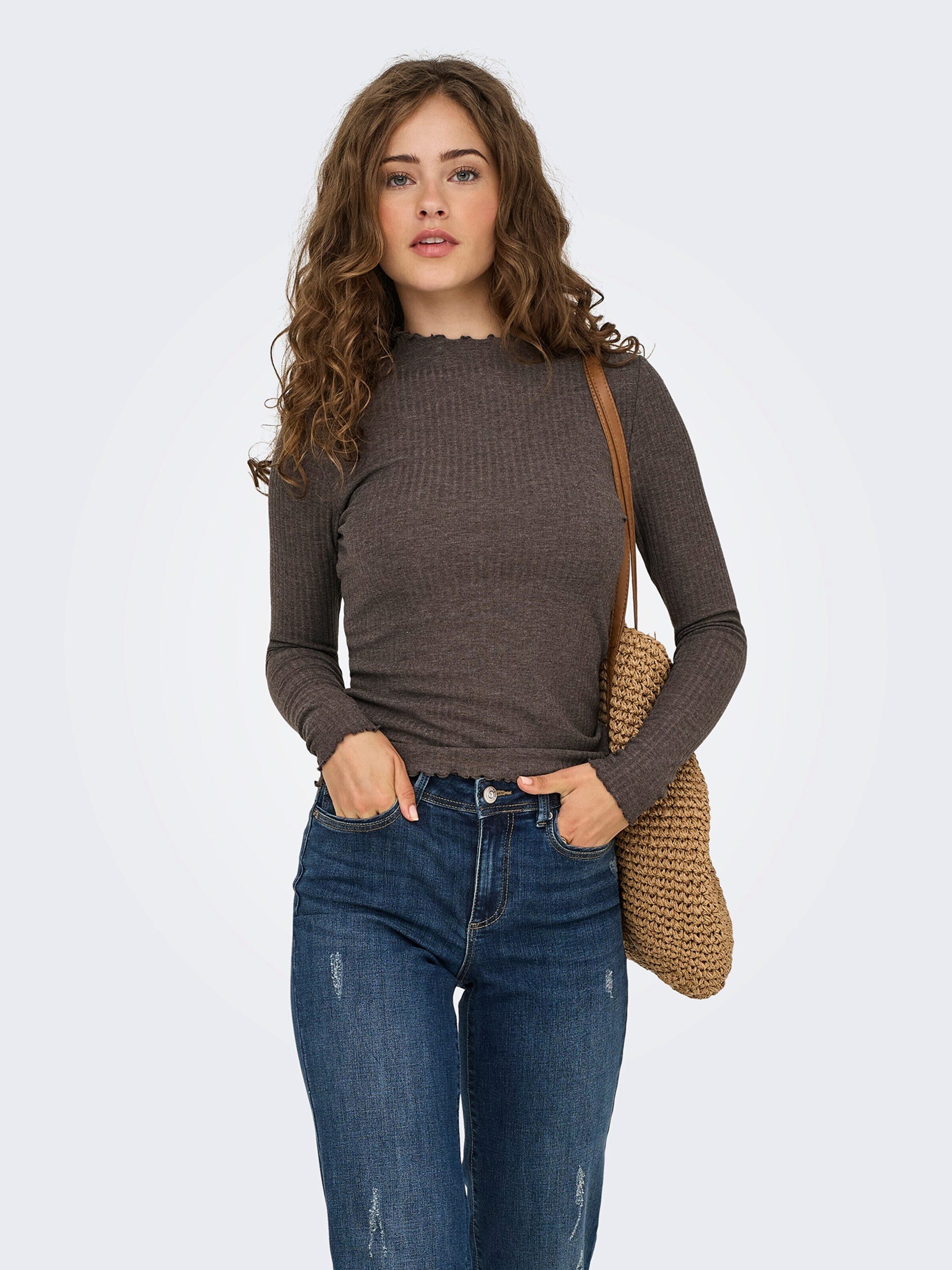 ONLY Langarmshirt ONLEMMA (1-tlg) Plain/ohne Details