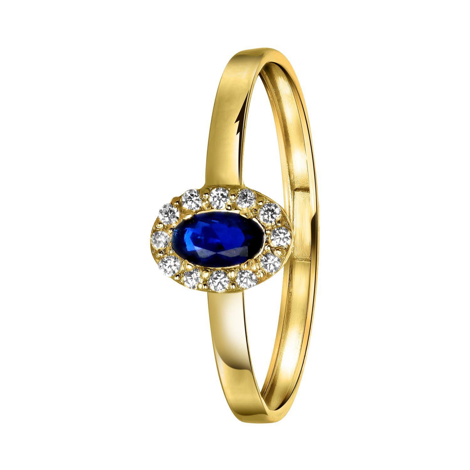 LUCARDI Fingerring Ring - 585 Gold - Gold - Zirkonia - Damen