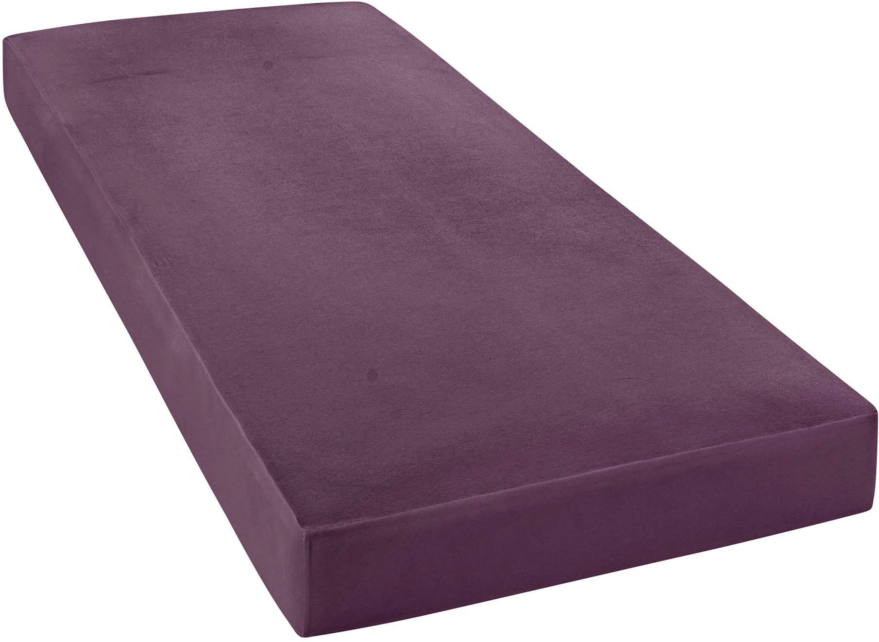 Janine Натяжные простыни MAKO-FEINJERSEY 5007, Mako-Jersey, Gummizug: rundum, (1 Stück), aus 100% Baumwolle, für Matratzen bis 26 cm Höhe