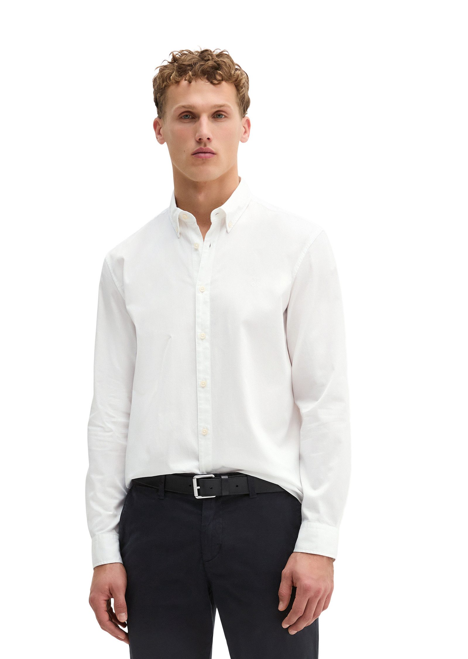 Marc O'Polo Langarmhemd aus Bio-Baumwolle