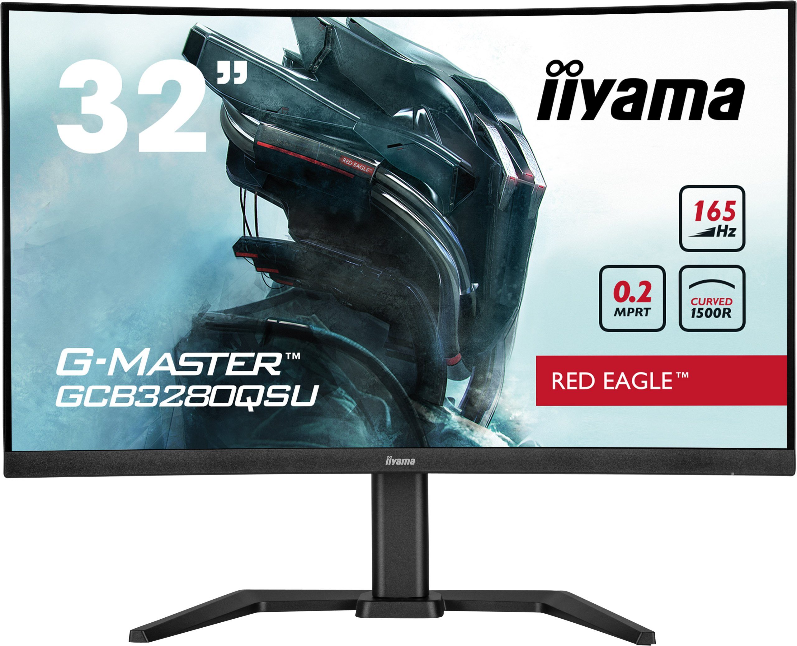 Iiyama GCB3280QSU-B1 Curved-Gaming-LED-Monitor (80 cm/32 ", 2560 x 1440 px, WQHD, 0,2 ms Reaktionszeit, 165 Hz, VA LED)