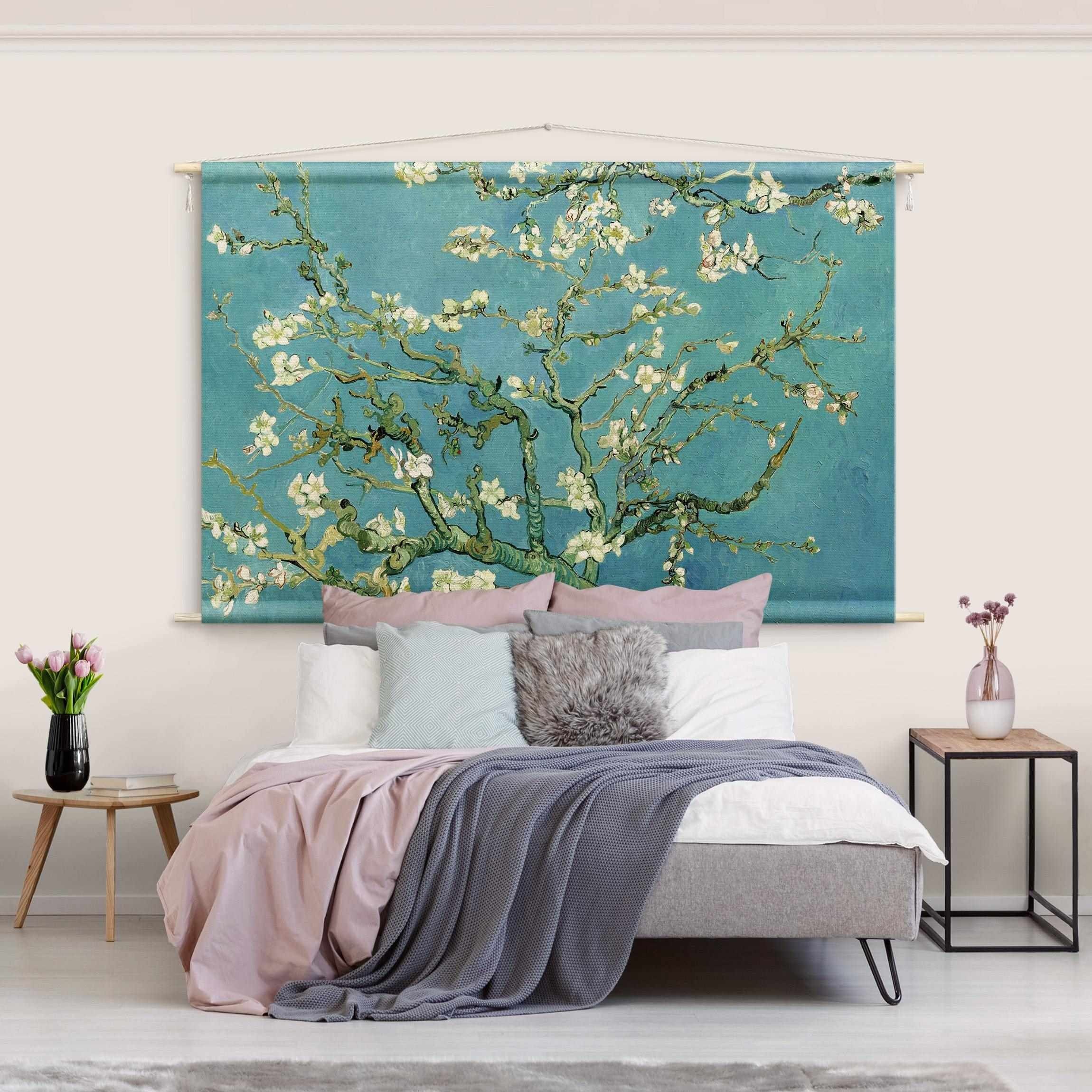 Bilderdepot24 Wandteppich modern Vincent van Gogh Kunst Wald blau, rechteckig, Höhe: 2.6 mm, großes Wandbild aus Natur-Baumwolle Wandbehang Stoffbild Tuch Wolls – Bild 3 von 5