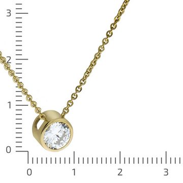 CELESTA Kette mit Anhänger 375/- Gelbgold Zirkonia