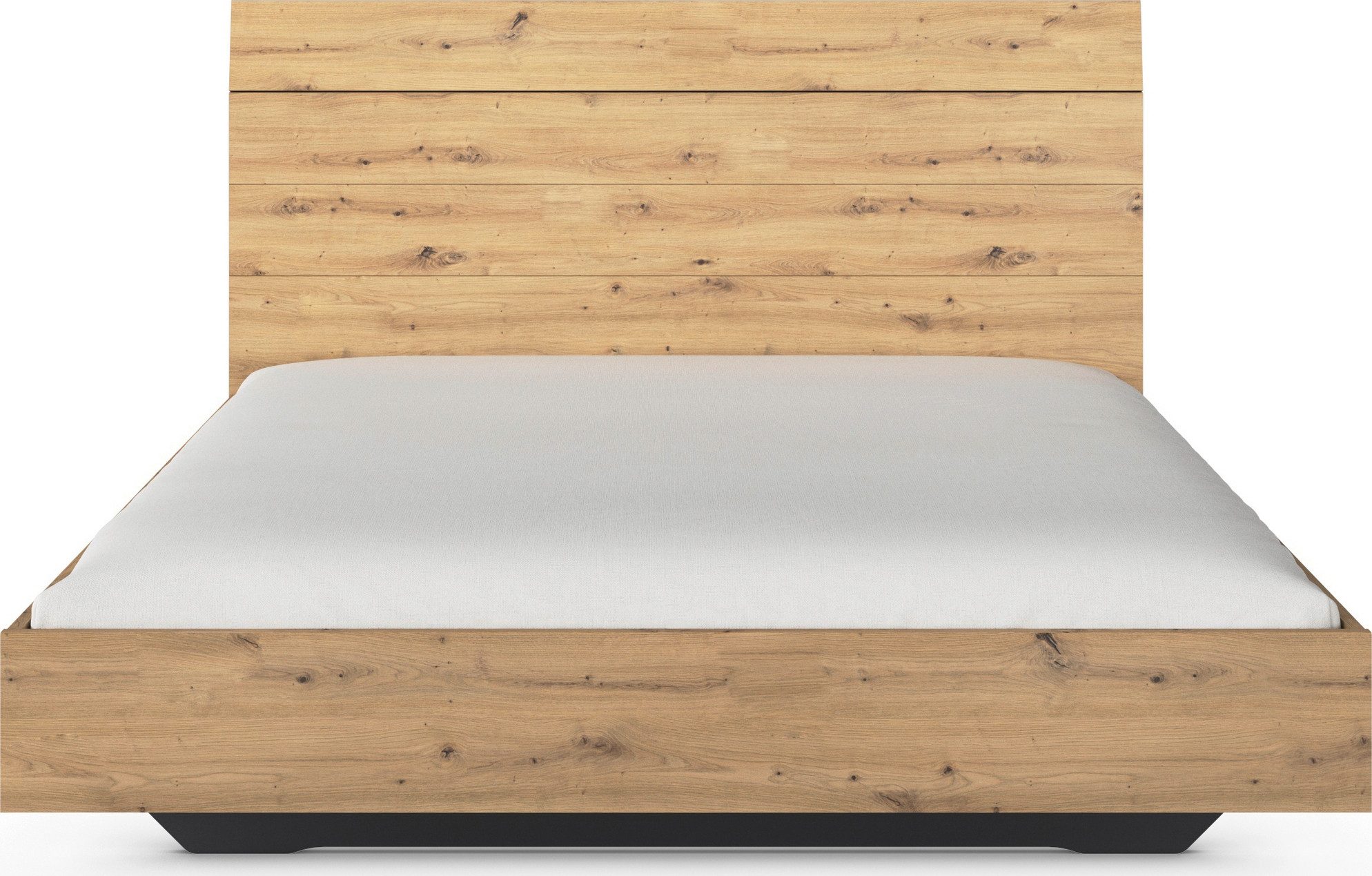 OTTO home Futonbett Bett Doppelbett Holzbett AGORDO (180x200 cm), mit hohem Kopfteil und schwebender Optik MADE IN GERMANY