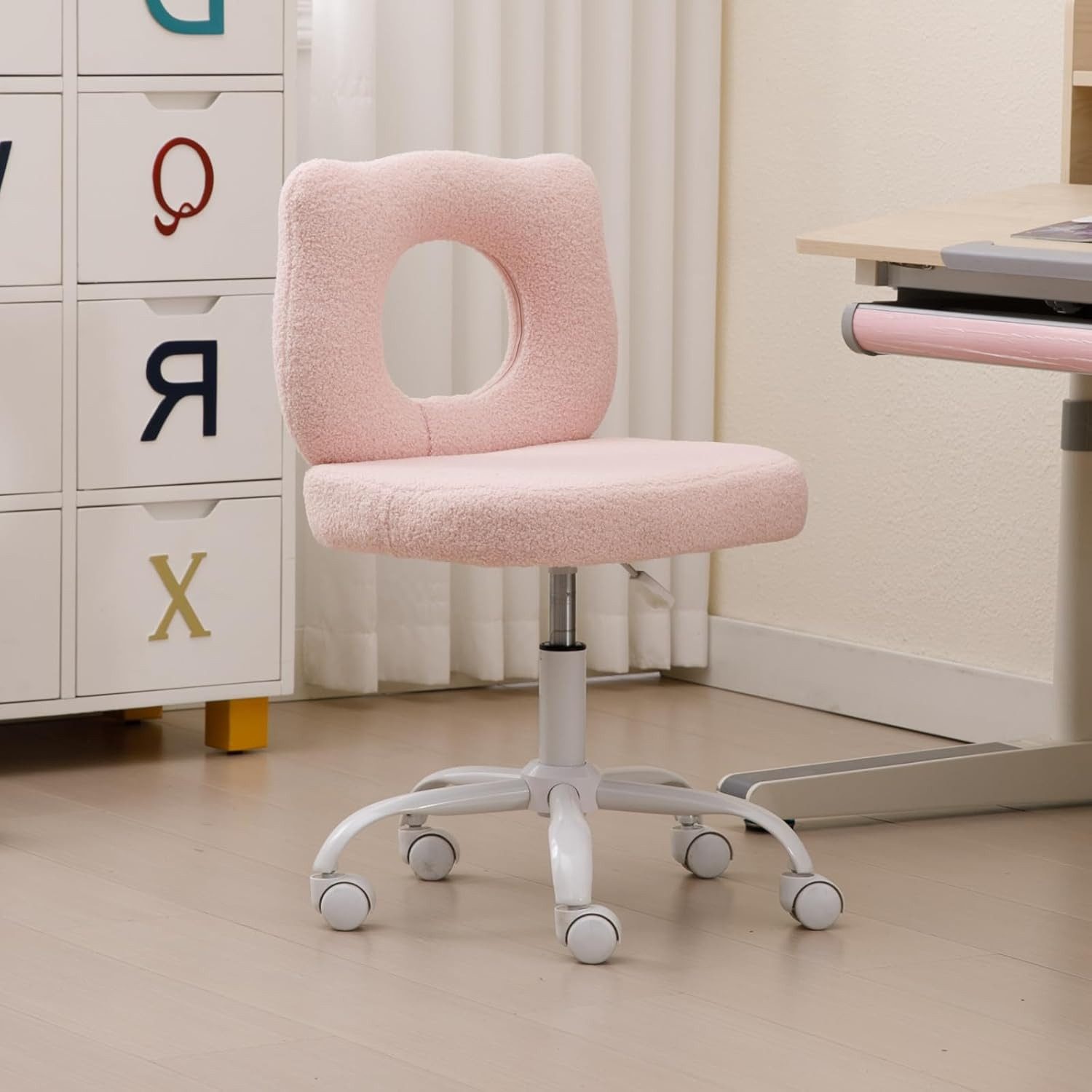 CHAIRUS Schreibtischstuhl Kinderdrehstuhl 360°, höhenverstellbar, Kunstfell günstig online kaufen