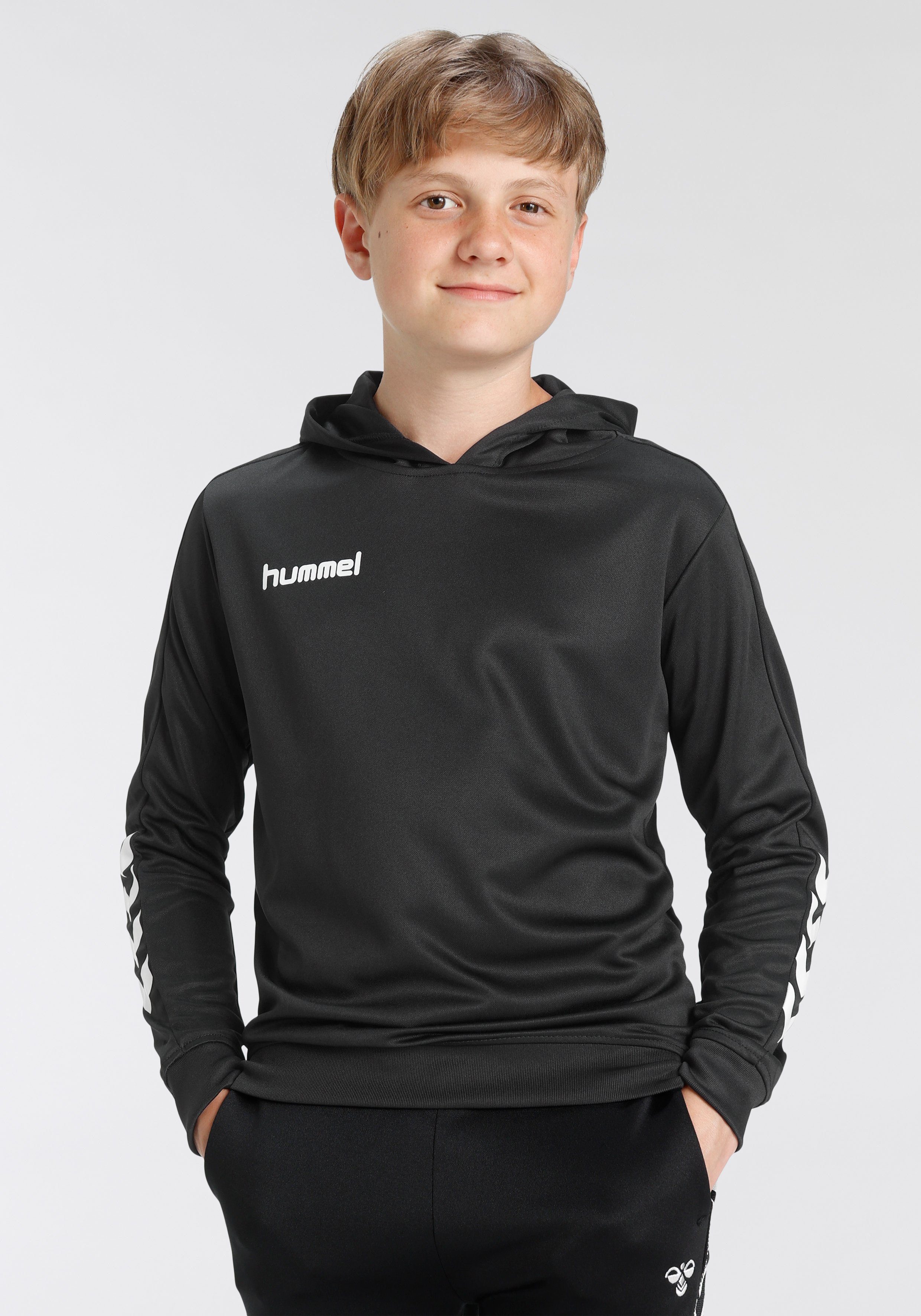 KIDS hummel HOODIE PROMO Kapuzensweatshirt schwarz POLY