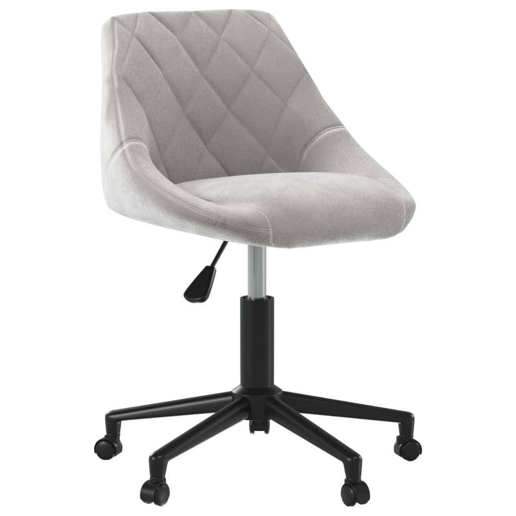 furnicato Esszimmerstuhl Trendiger Drehstuhl Hellgrau 46x44x(67,5-79) cm mit Samtbezug (1 St)
