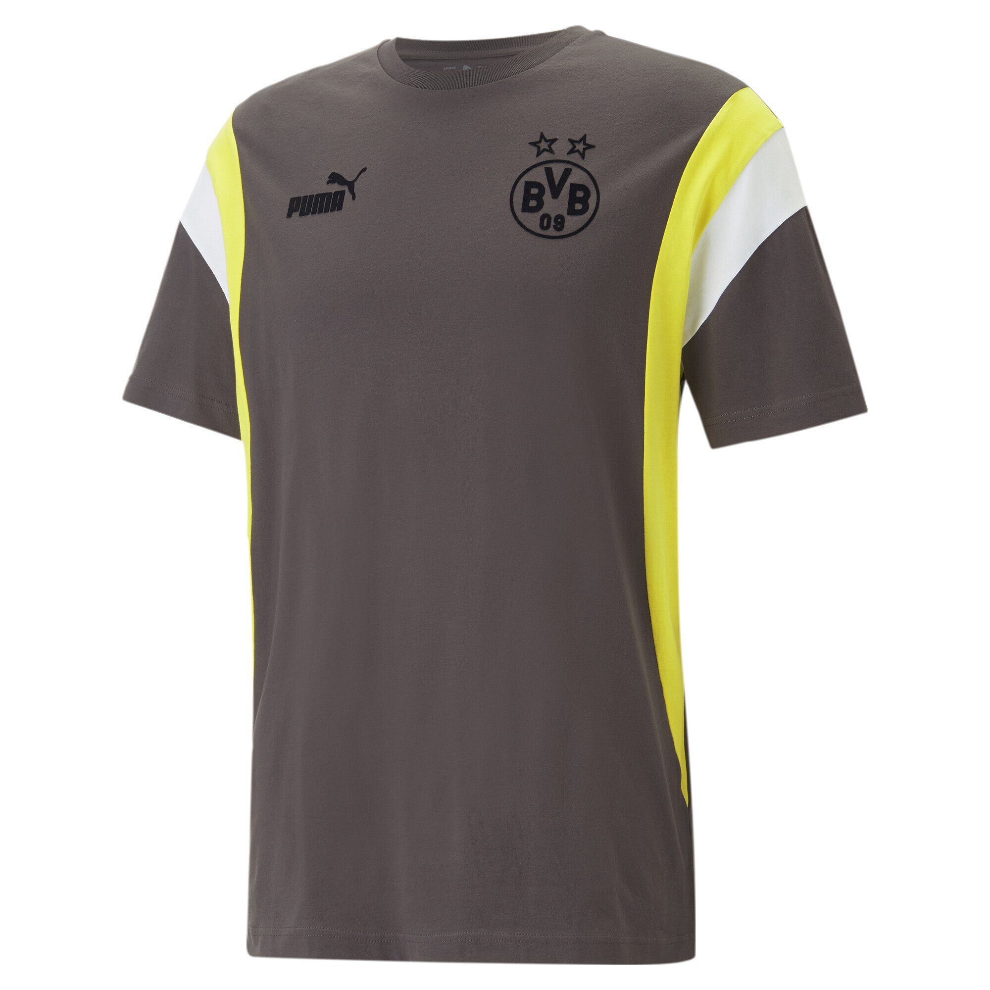 ftblARCHIVE Herren Cyber PUMA Dortmund T-Shirt Gray Borussia Yellow Dark Flat T-Shirt