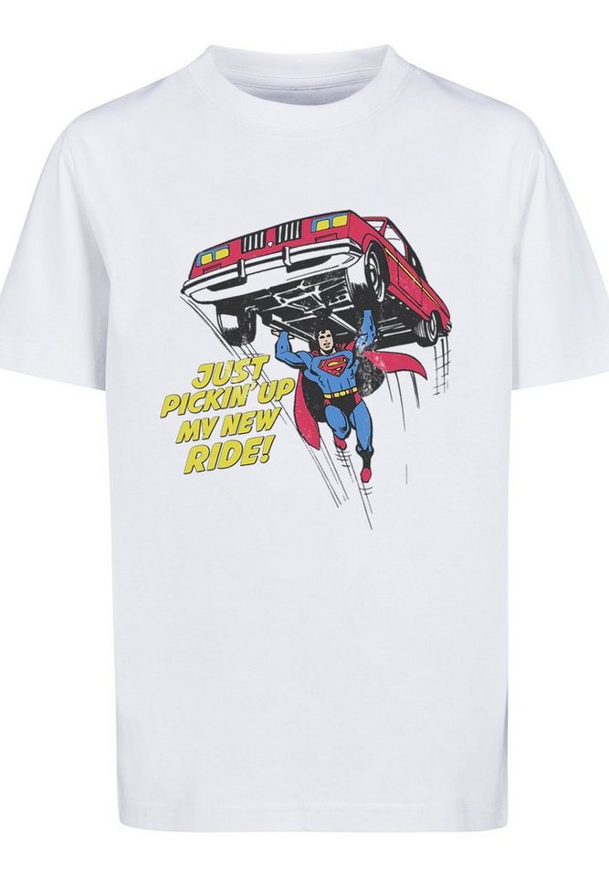 F4NT4STIC T-Shirt DC Comics Superman New Ride Superheld Print, Sehr weicher  Baumwollstoff mit hohem Tragekomfort