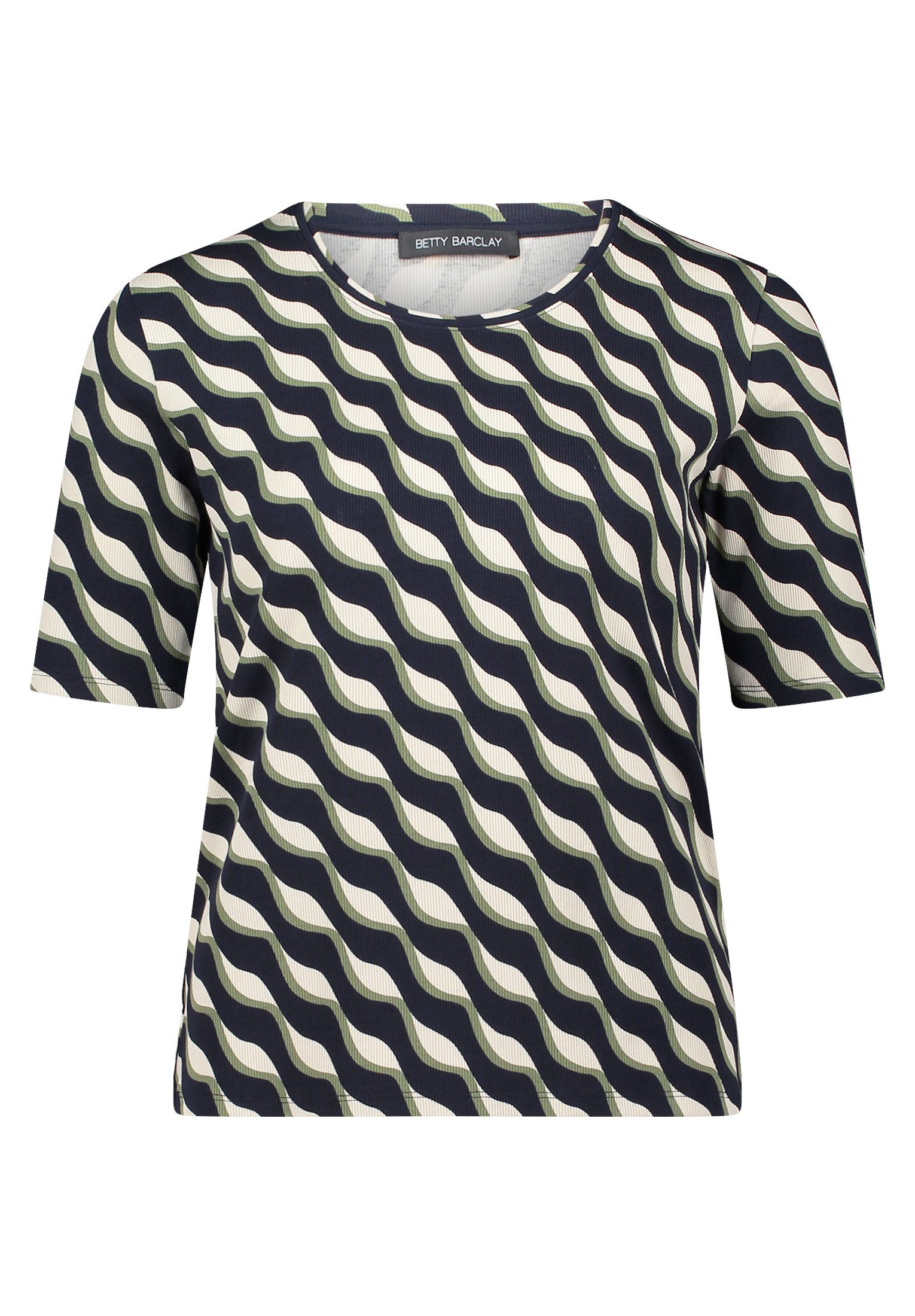 Betty Barclay Kurzarmshirt Damen Basic Shirt mit Rippenstruktur (1-tlg) günstig online kaufen