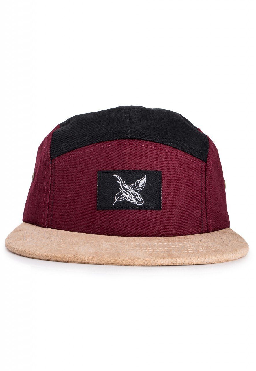 Port 5-Panel Maroon-Suede - Snapback Blackskies Elizabeth Cap Cap