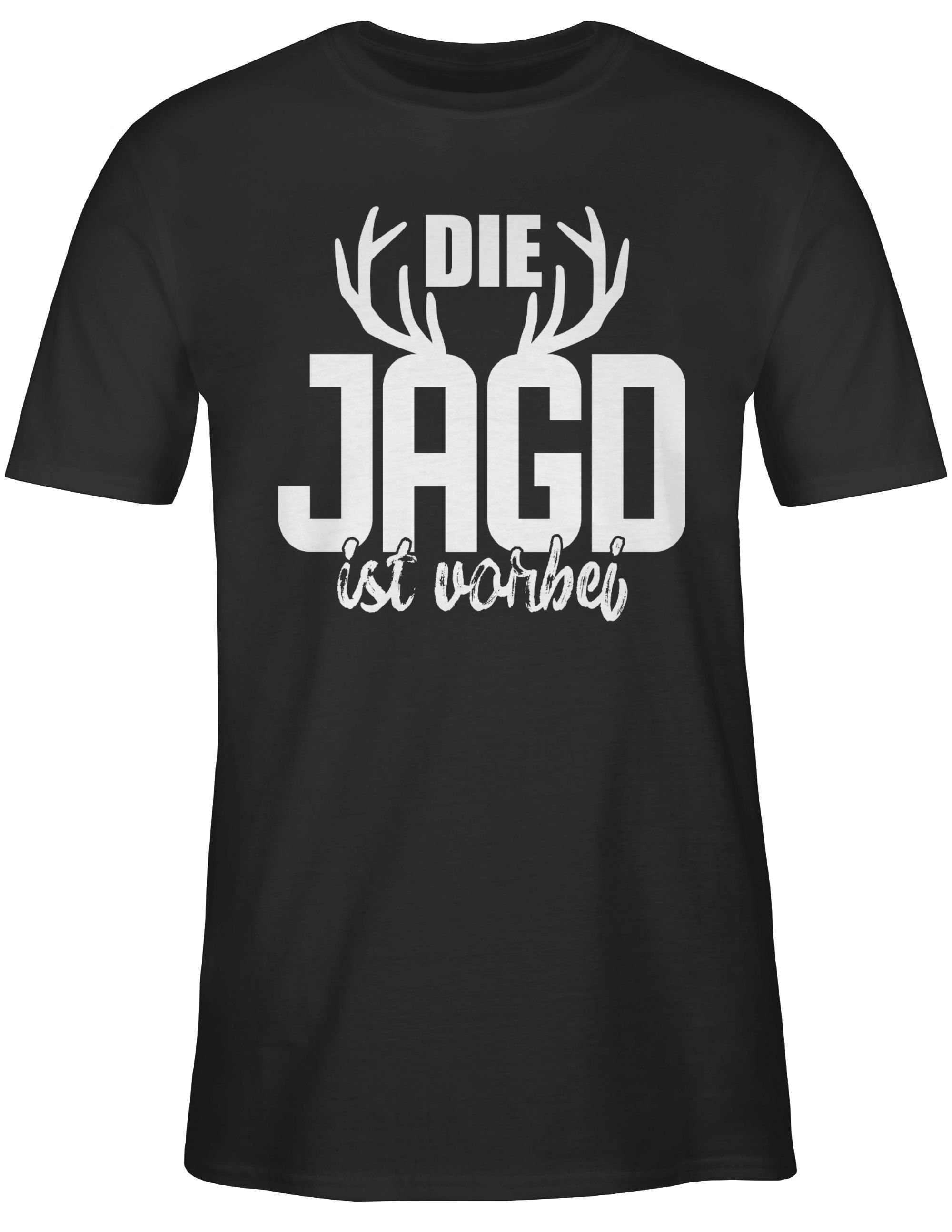 T-Shirt Shirtracer JGA Männer Jagd Schwarz Die 02 ist vorbei