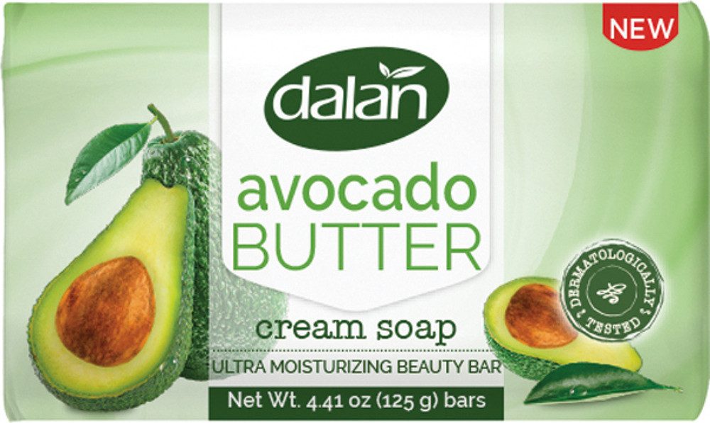 Dalan Handseife 6 x Seife DALAN 125g Avocado Butter Creme Seife Haushaltskernseife Han, 6-tlg.