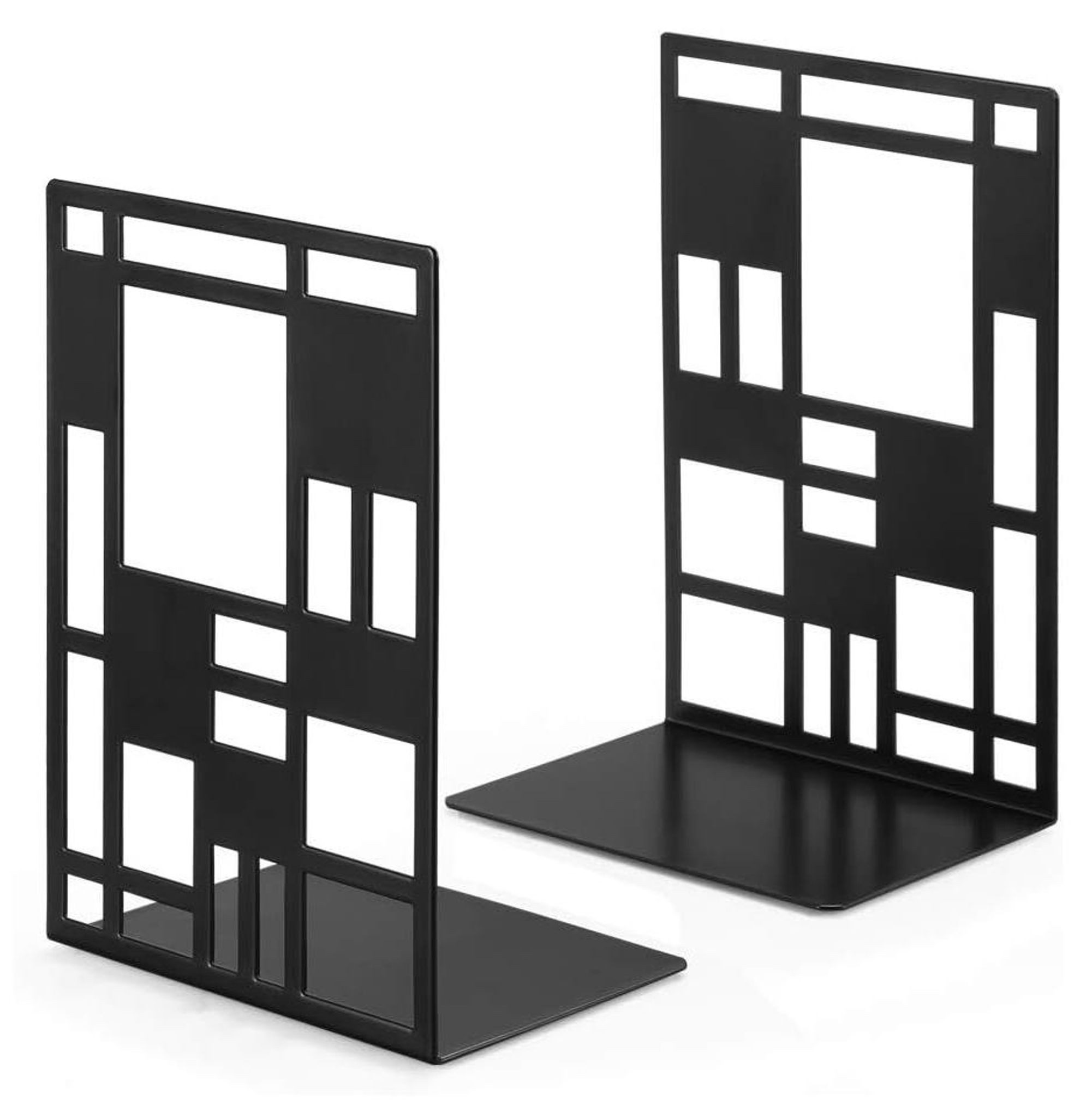 FELIXLEO Kochbuchhalter Buchstützen Metall Schwarz 4pcs, Buchständer für Regal und Kinder (1 St)