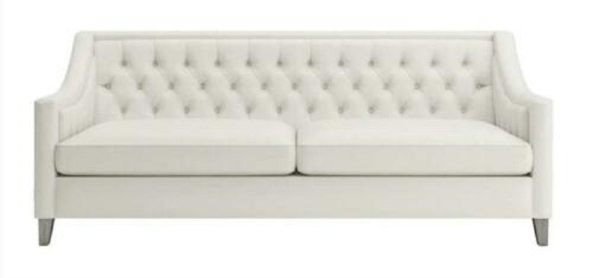 JVmoebel Sofa Weiß Kreative Möbel Textil Stoff Wohnzimmer Modern Chesterfield, Made in Europe