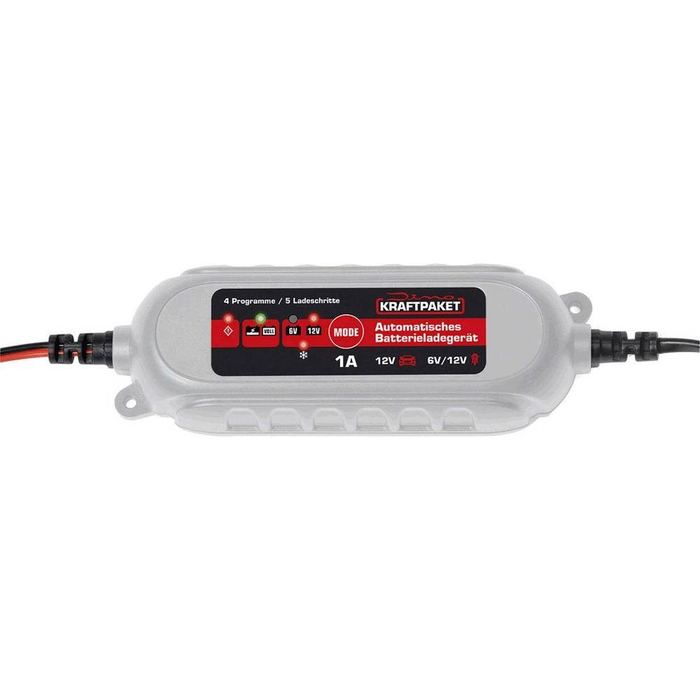 Dino KRAFTPAKET Automatikladegerät 136315 Autobatterie-Ladegerät (Akkutest, Auffrischen, Regenerieren, Ladungserhaltung)