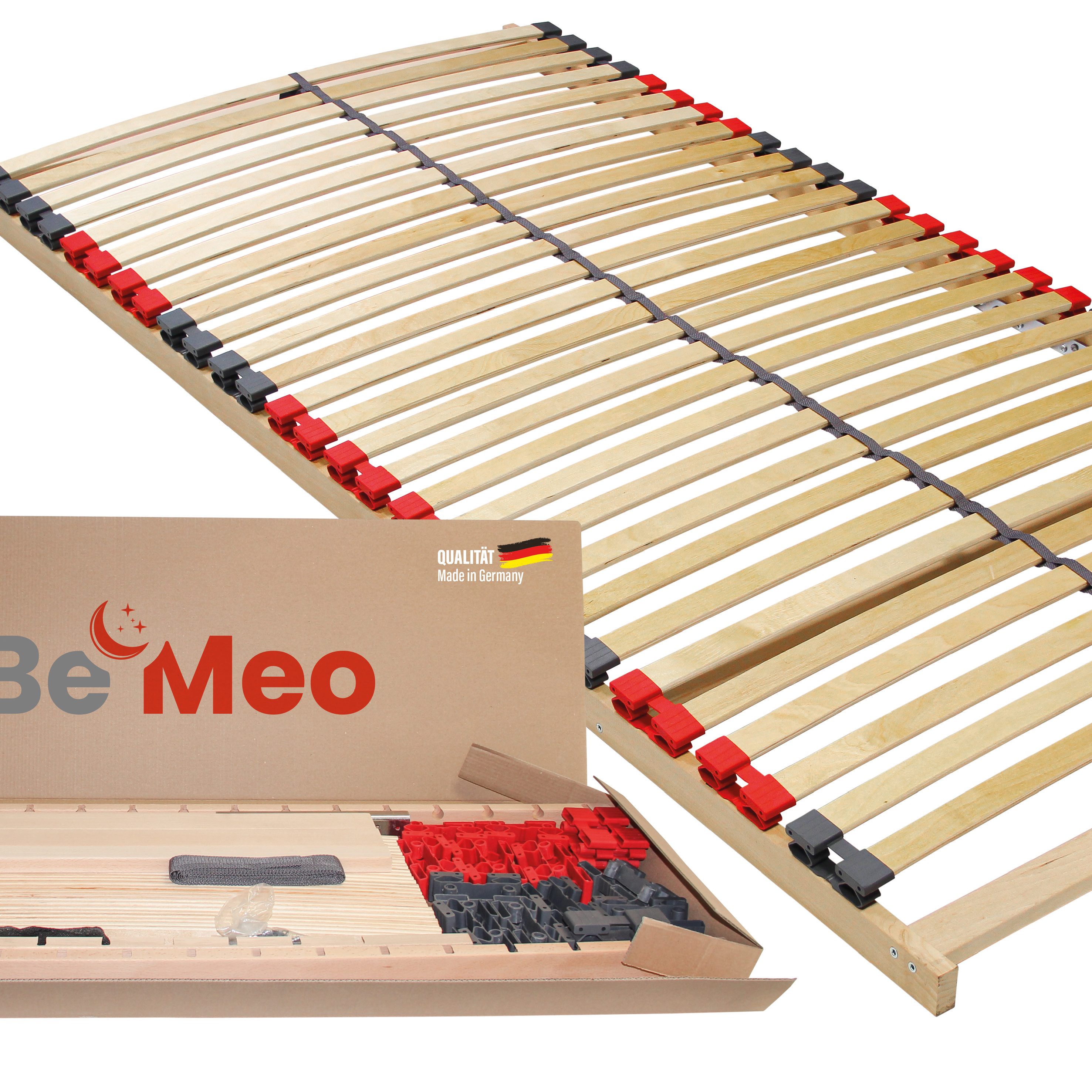 Lattenrost BeMeo Basic 80x200 Extra Stabil bis 130kg, BeMeo, 7 ergonomische Liegezonen mit 28 Leisten Made in Germany