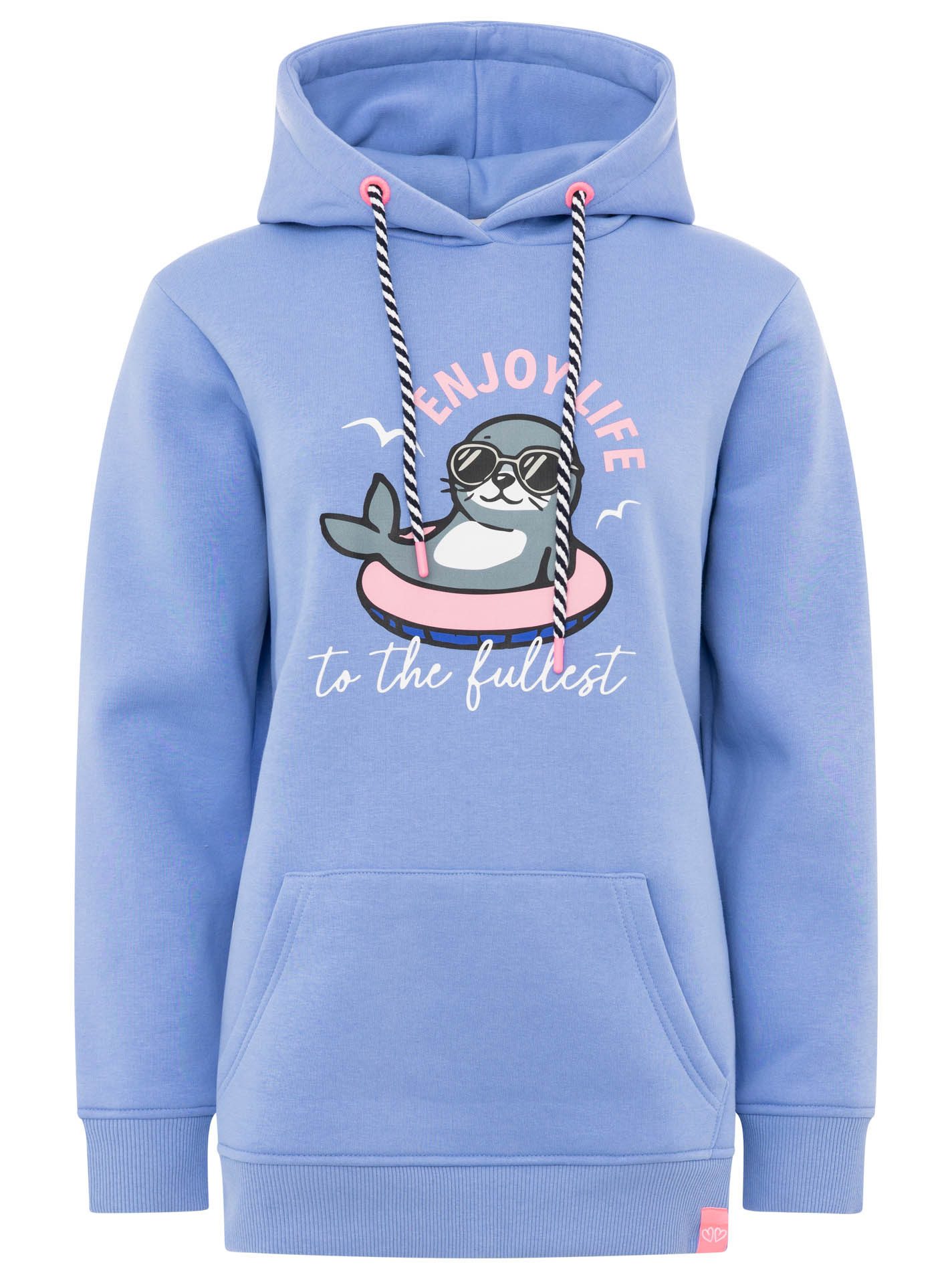 Zwillingsherz Hoodie "Seepferdchen Cowbody" mit Stickerei, Kapuze, Fronttasche