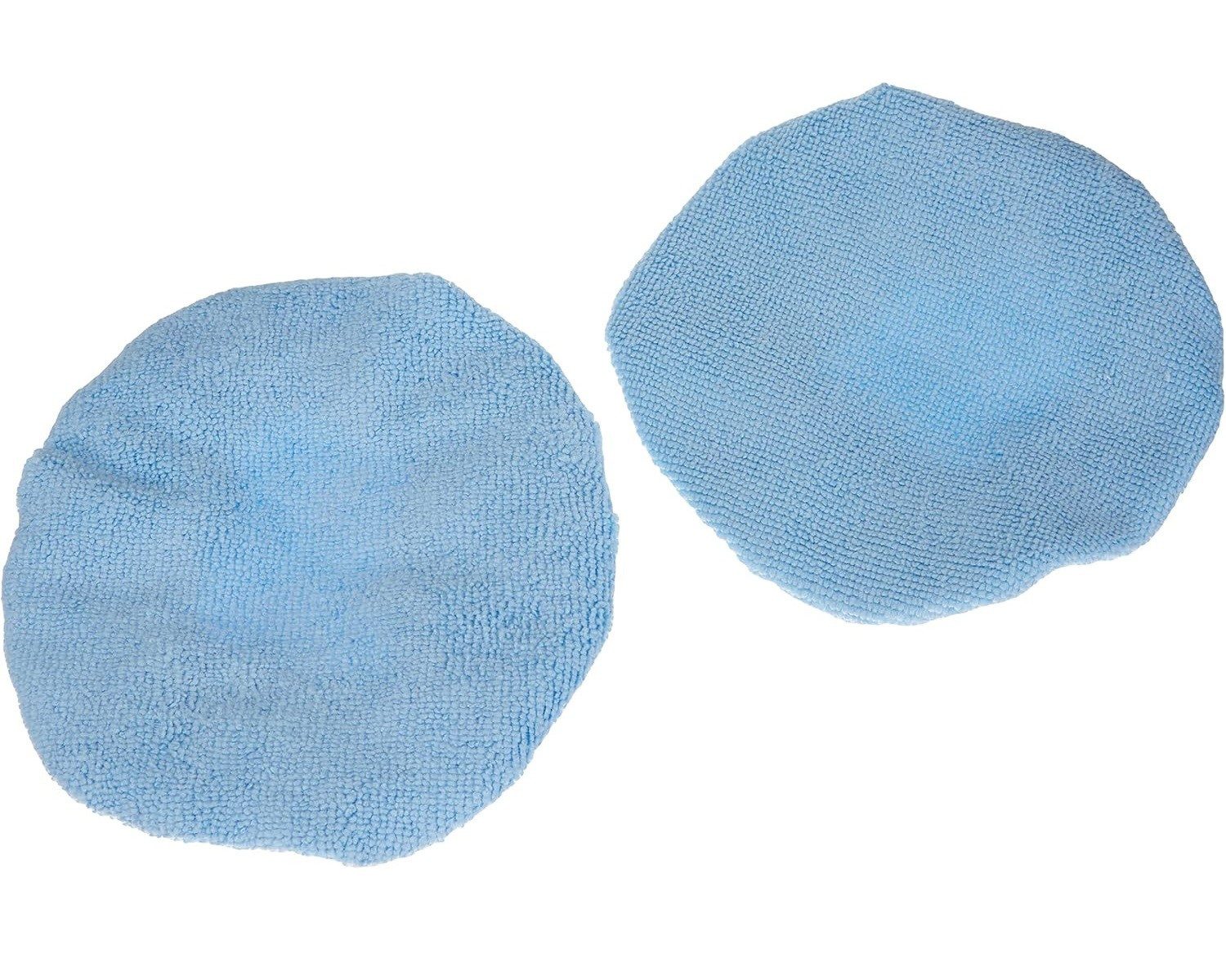 Cartrend Polierpad 2x Set Polierhaube Mikrofaser 180mm hellblau, Polierhauben Polierscheibe Ersatzhauben für 18cm Poliermaschinen