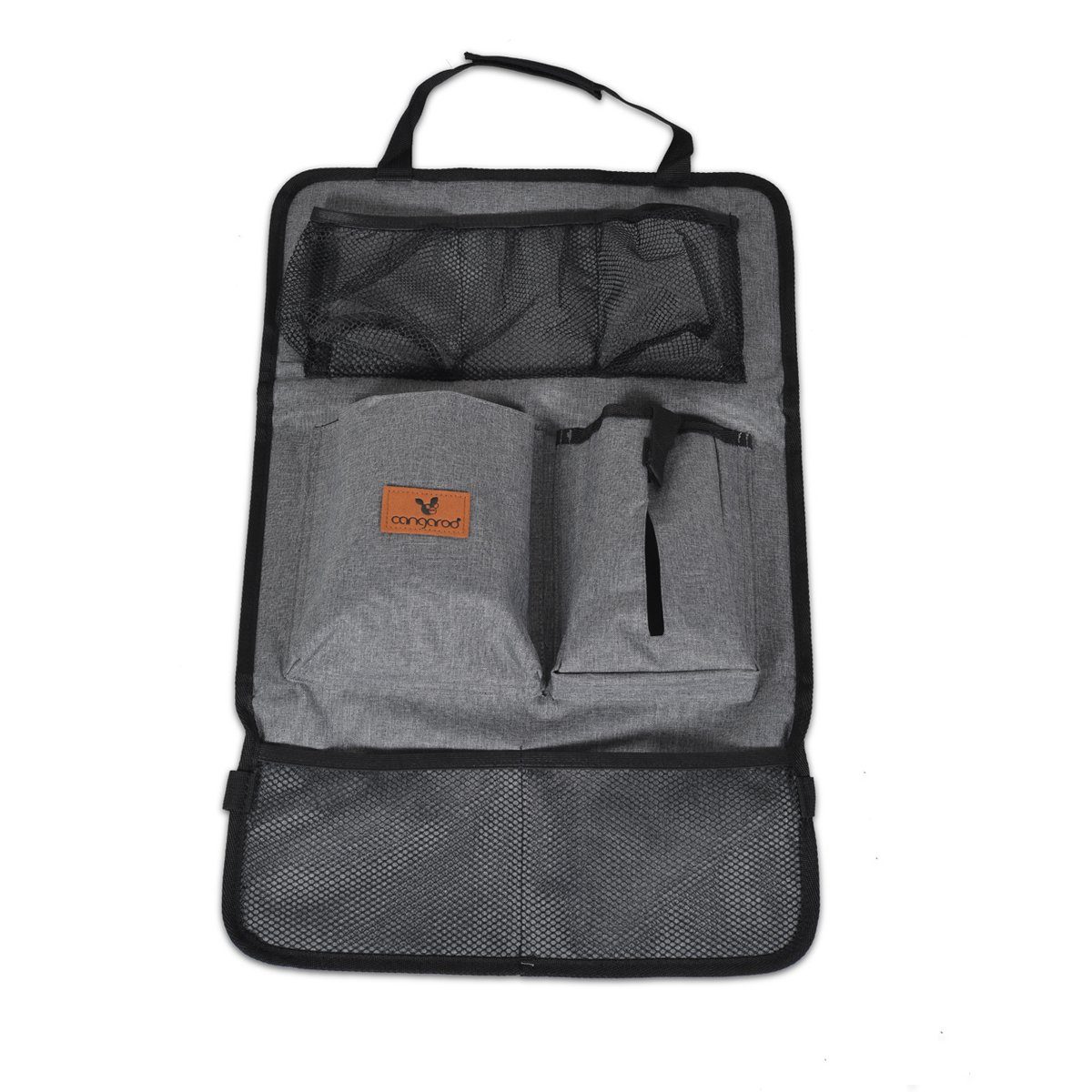 Reise Auto-Rückenlehnentasche (1-tlg), Organizer Taschen Cangaroo Rückenlehnenschutz Taschen Organizer mit mit grau Auto für