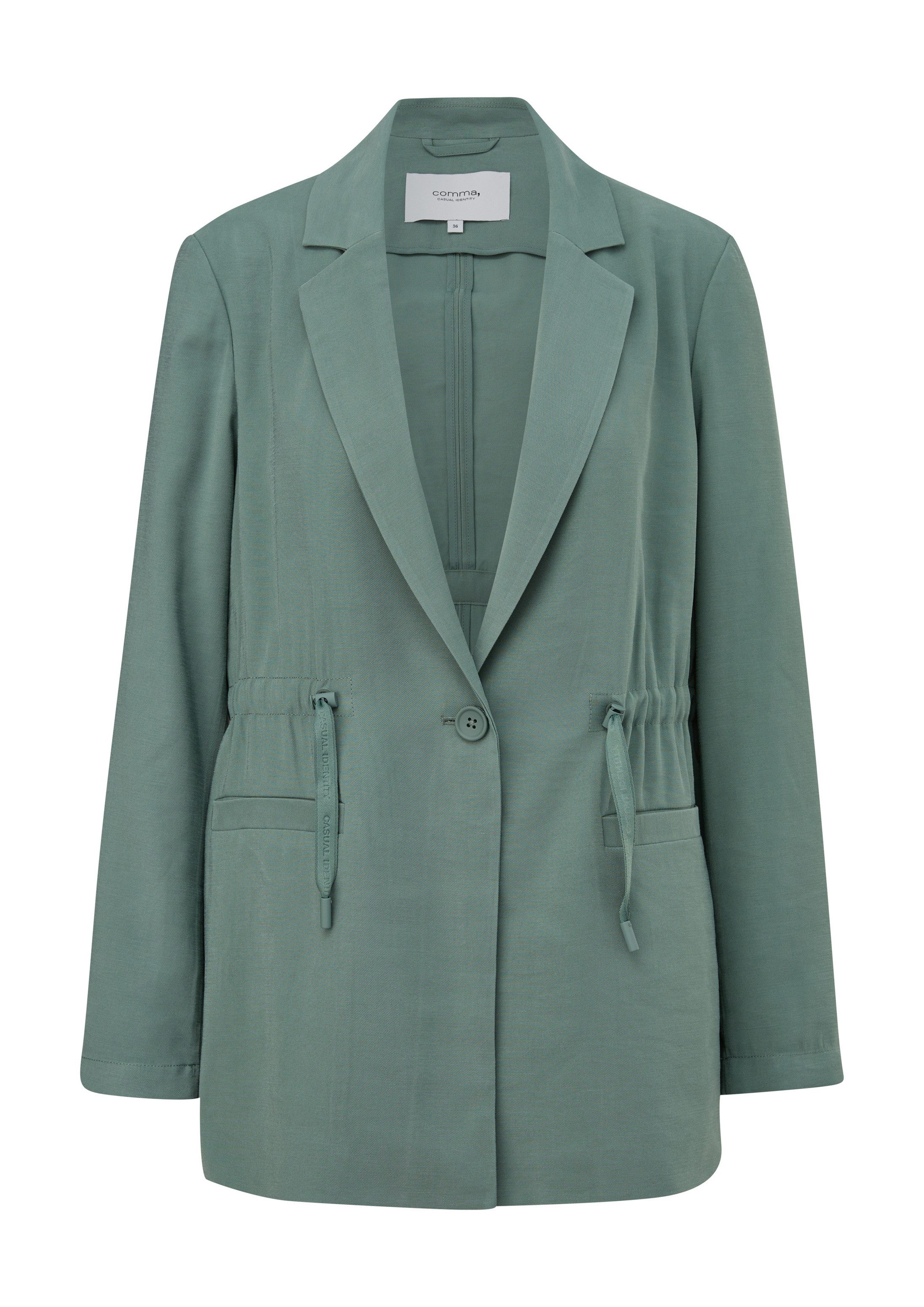 comma Jackenblazer Indoor-Blazer Blazer aus Viskosetwill