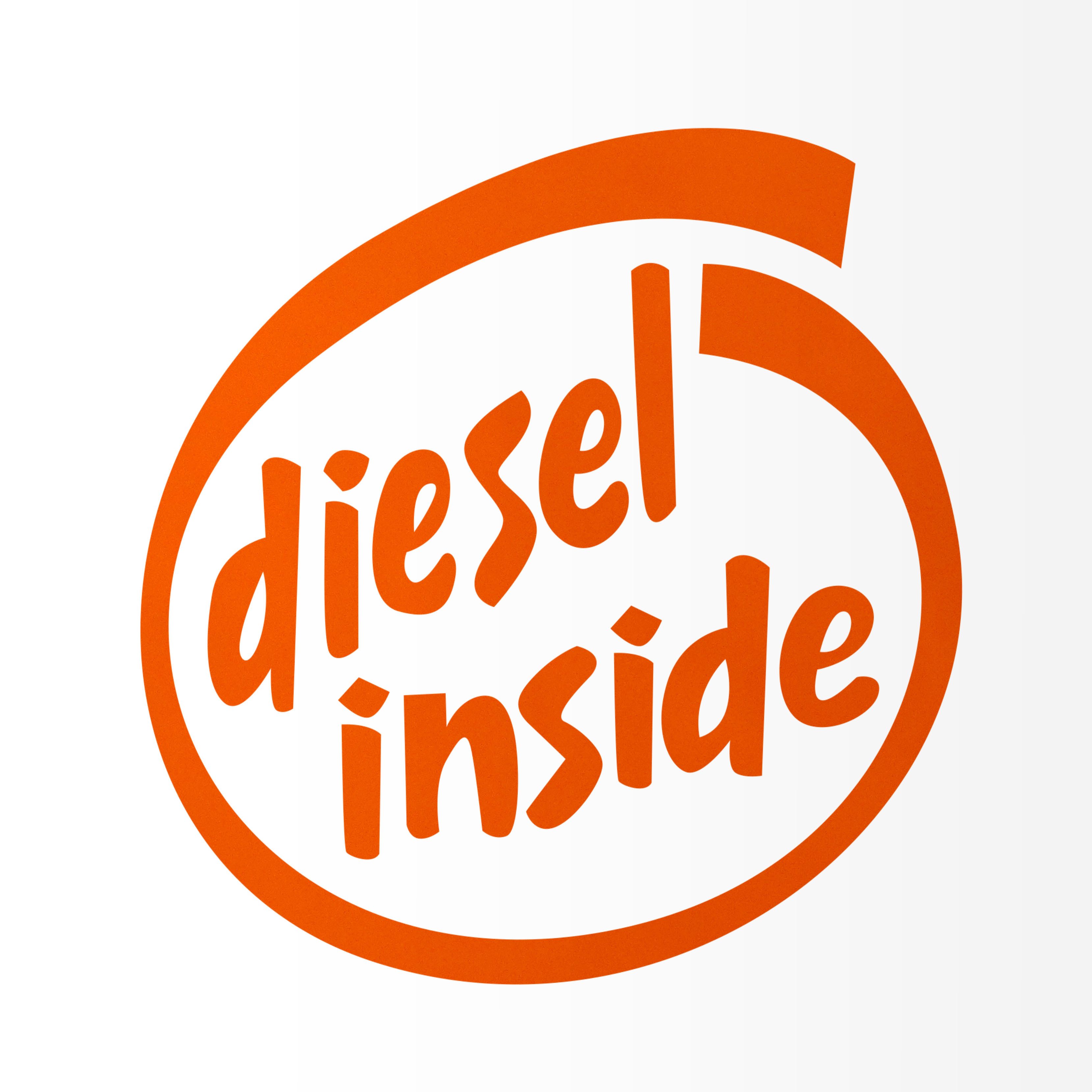 Nomiro Aufkleber Diesel inside 105 x 99 mm, (1tlg), konturgeschnitten, ohne Hintergrund