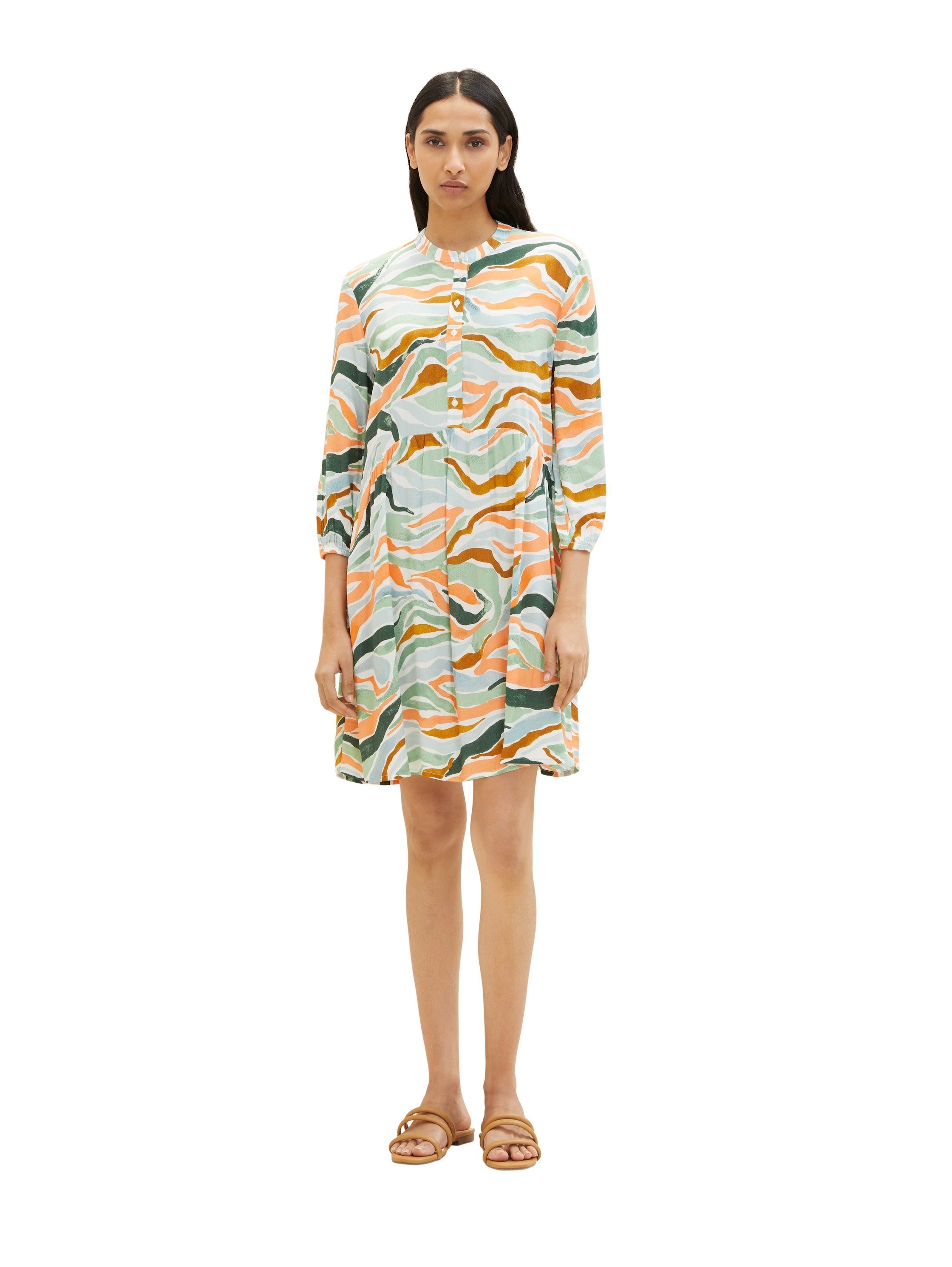 TOM TAILOR colorful Kleid Midikleid wavy design