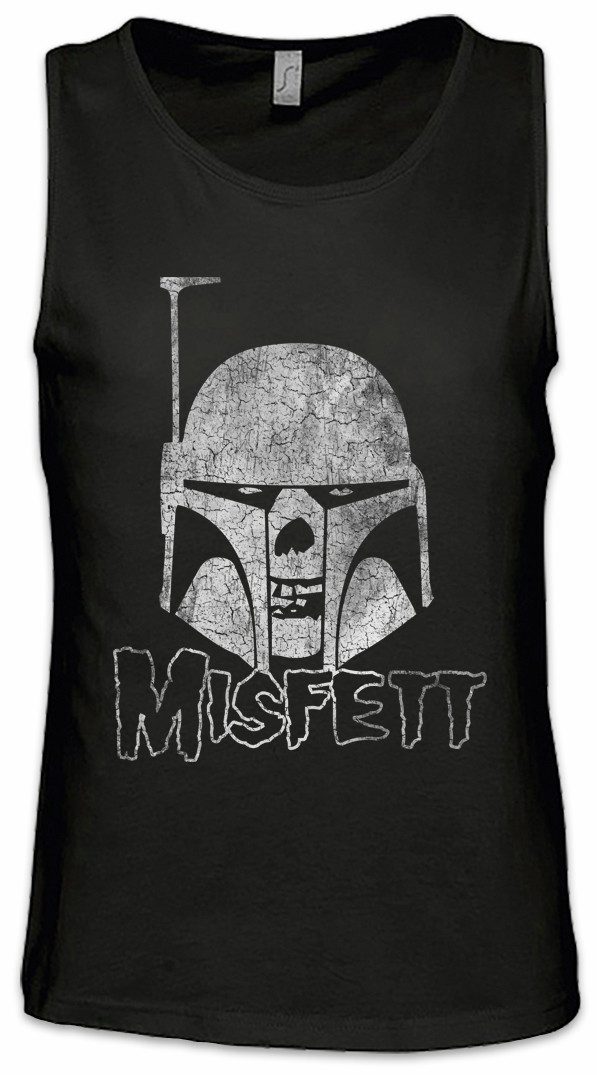Urban Backwoods Tanktop Misfett Ärmelloses T-Shirt The Jango Boba Miss Star Fit Fits Wars Fett Misfits Fun Skull Head