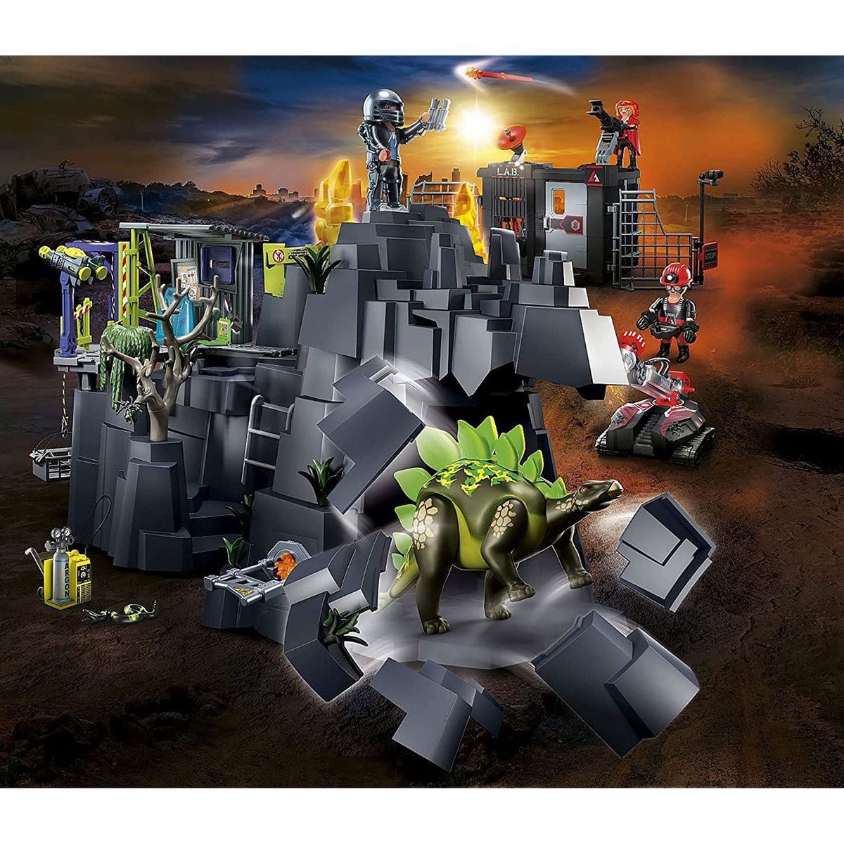 Playmobil® Spielwelt PLAYMOBIL® 70623 - Dino Rise - Dino Rock mit Licht-, Sound- und Vibra