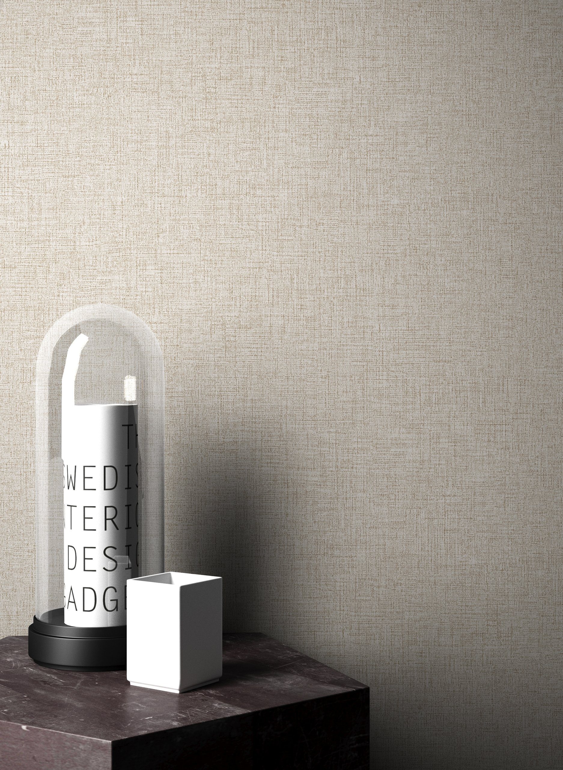 Newroom Vliestapete, Taupe Tapete Struktur Modern günstig online kaufen
