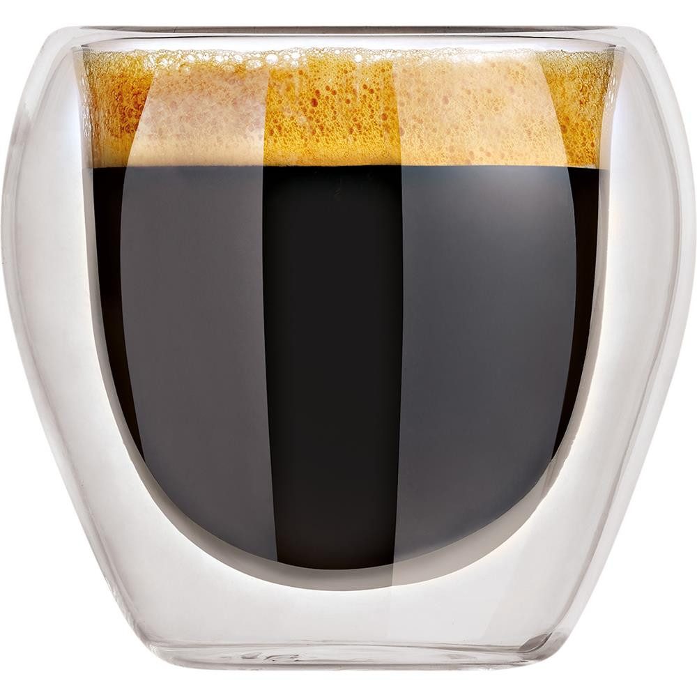 Camry Espressoglas CR 4427 Espresso-Tassen 2er Set Spülmaschinengeeignet 72,7 ml, Borosilikatglas, Doppelwandige Thermogläser für Espresso, BPA-frei