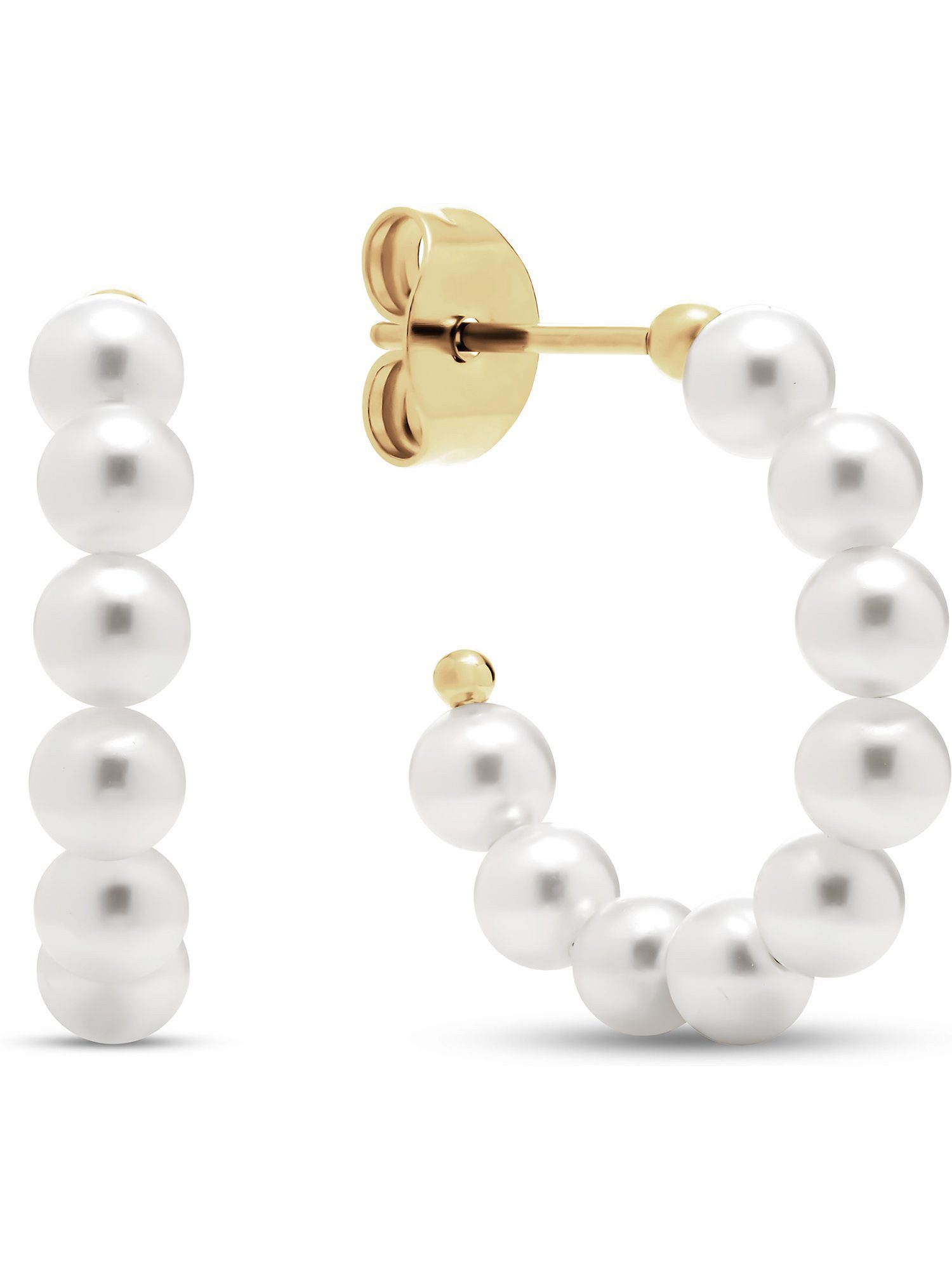 FAVS Paar Creolen FAVS Damen-Creolen Edelstahl Muschelkern (Paar)