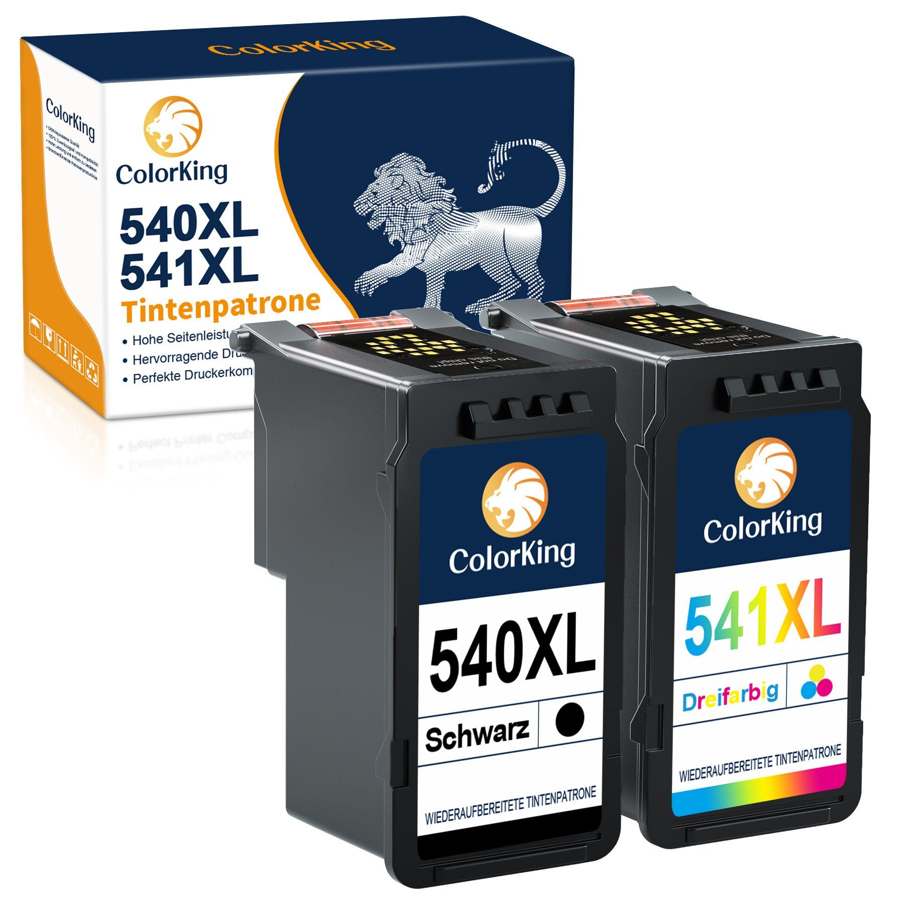 ColorKing für CANON 540 XL 541XL Tintenpatrone (MG4250 MG2150 MX535 MX525 MX515 MX475 TS5150 TS5151)