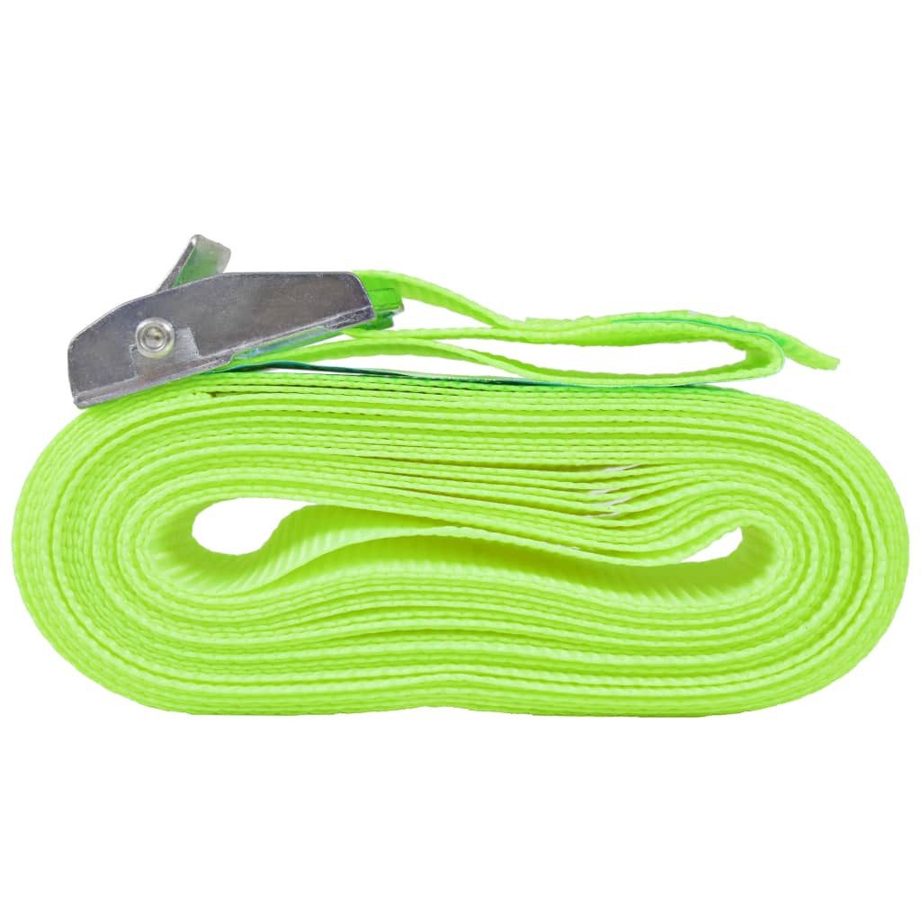 vidaXL Spanngurt Spanngurte 10 Stk. 0,25 Tonnen 5m×25mm Neongrün