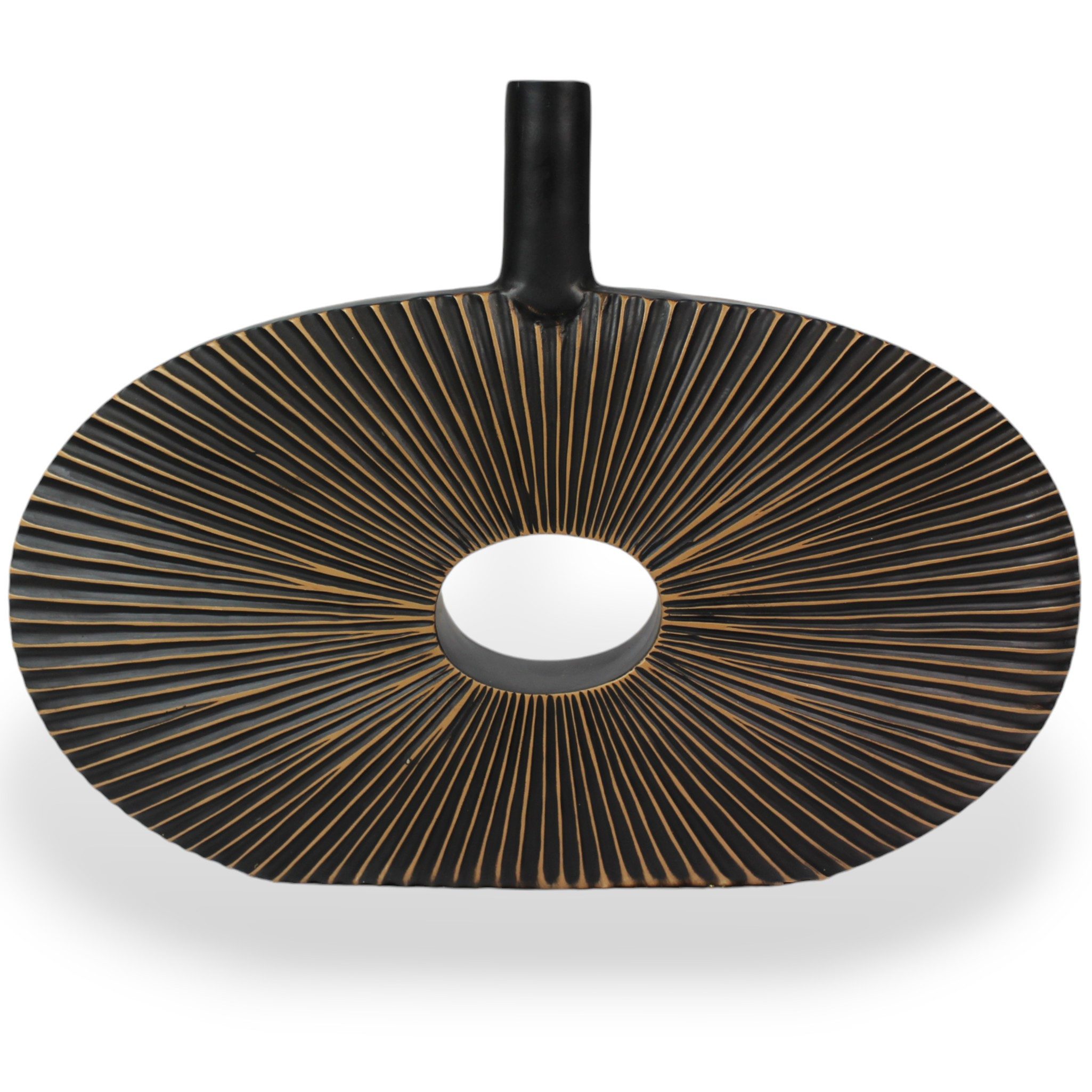 Arnusa Dekovase Blumenvase moderne Vase geriffelt Braun Dekoration, große T günstig online kaufen