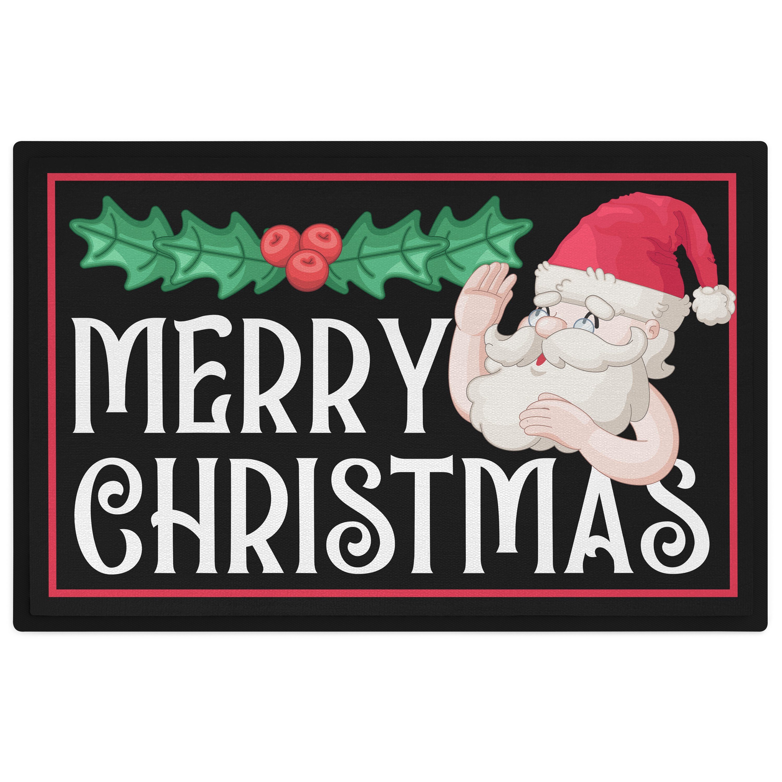 Fußmatte Merry Christmas Fußmatte Geschenk zu Weihnachten Deko Muster Weihnacht, Trendation