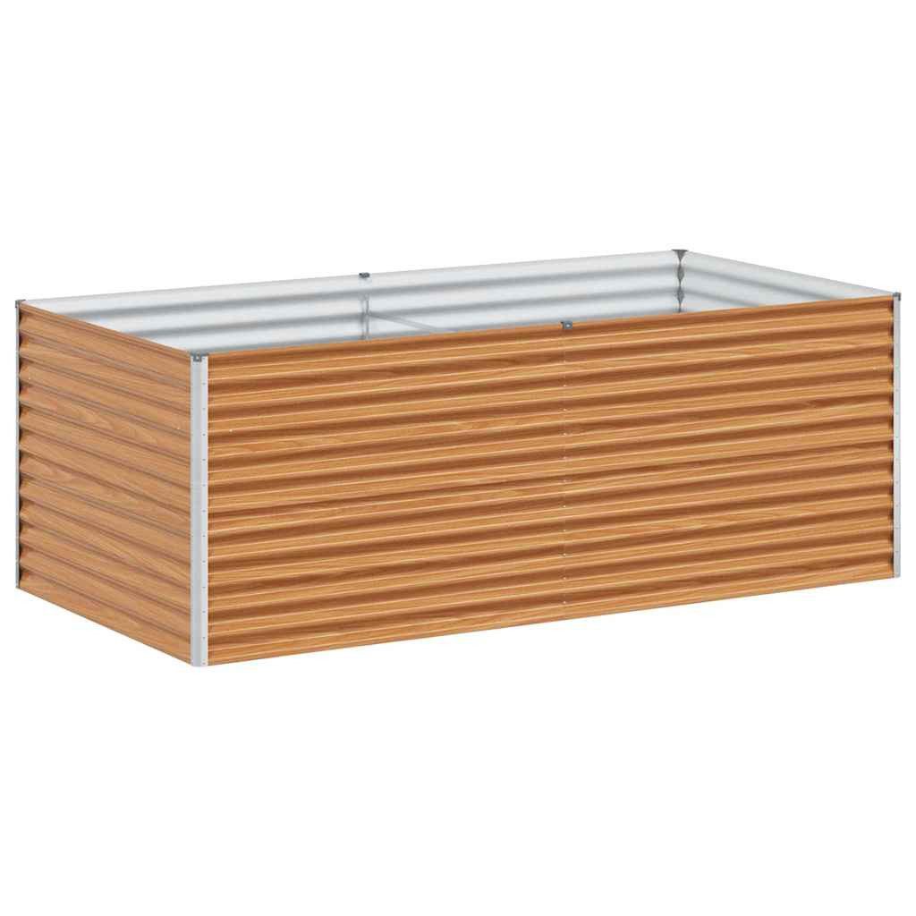 vidaXL Hochbeet Hochbeet Hellbraun 195 x 100 x 68 cm Verzinkter Stahl (1 St)