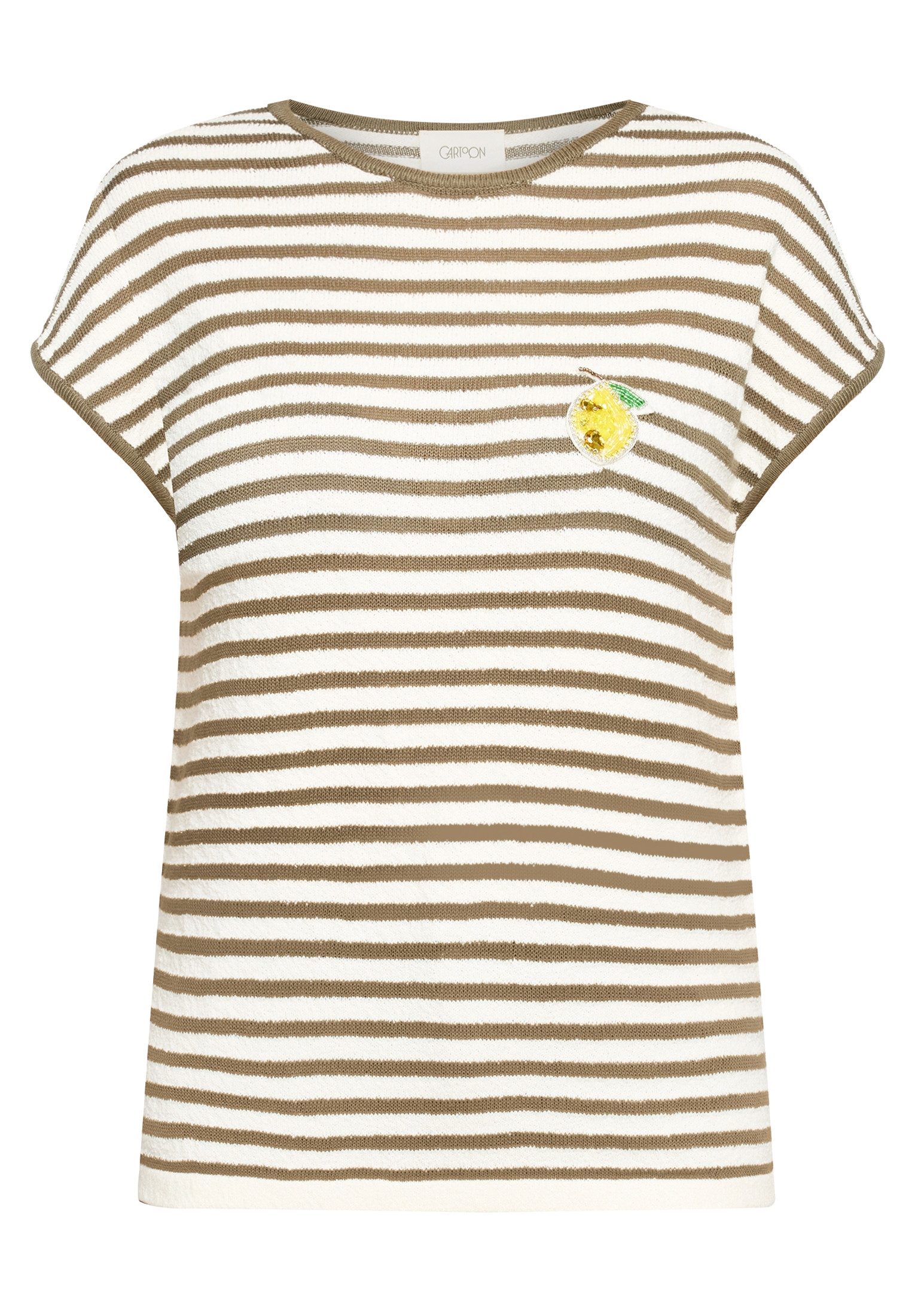 Kurzarmshirt Damen mit Streifen