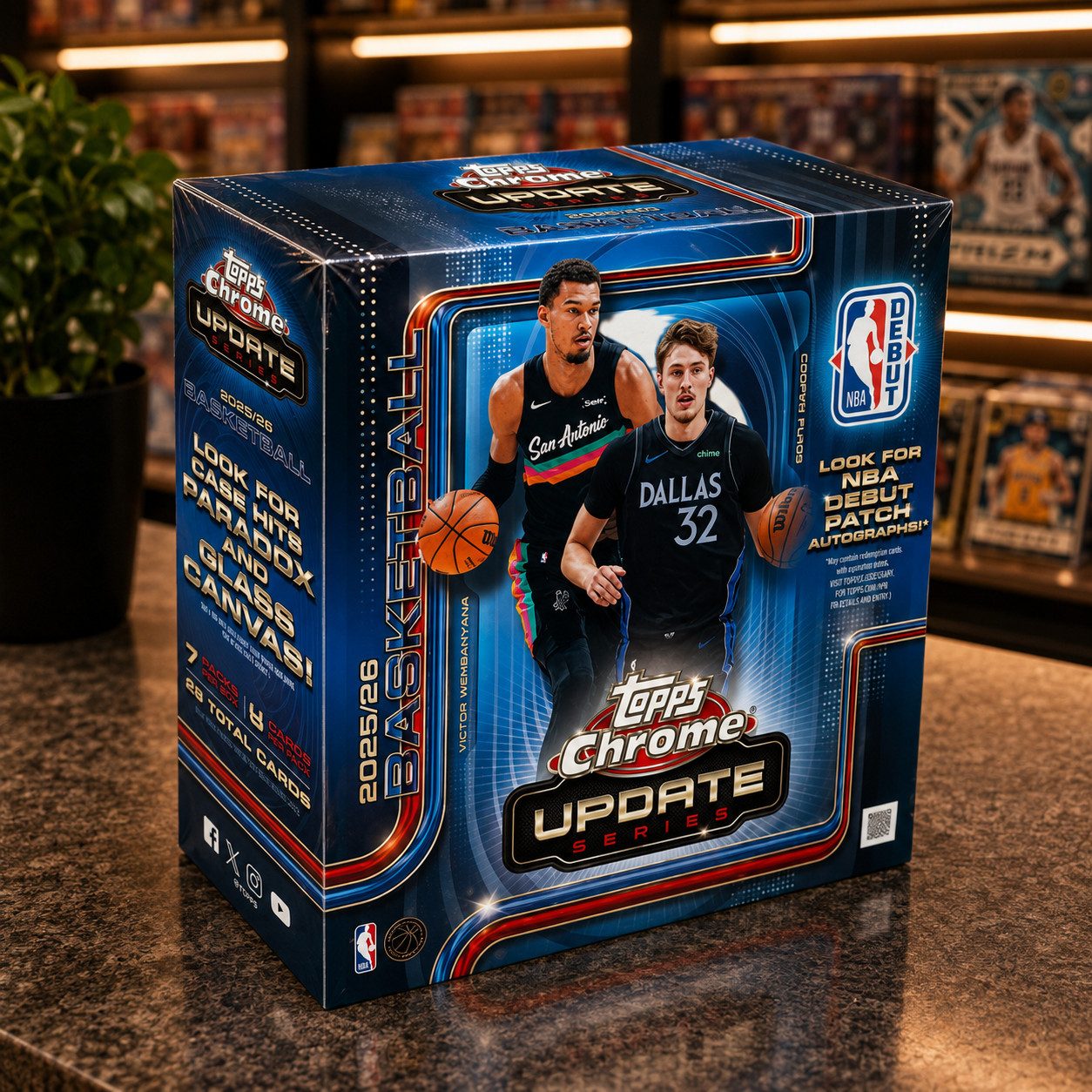 Topps Sammelkarte 2025-26 Topps Chrome NBA Update Series Mega Box Englisch