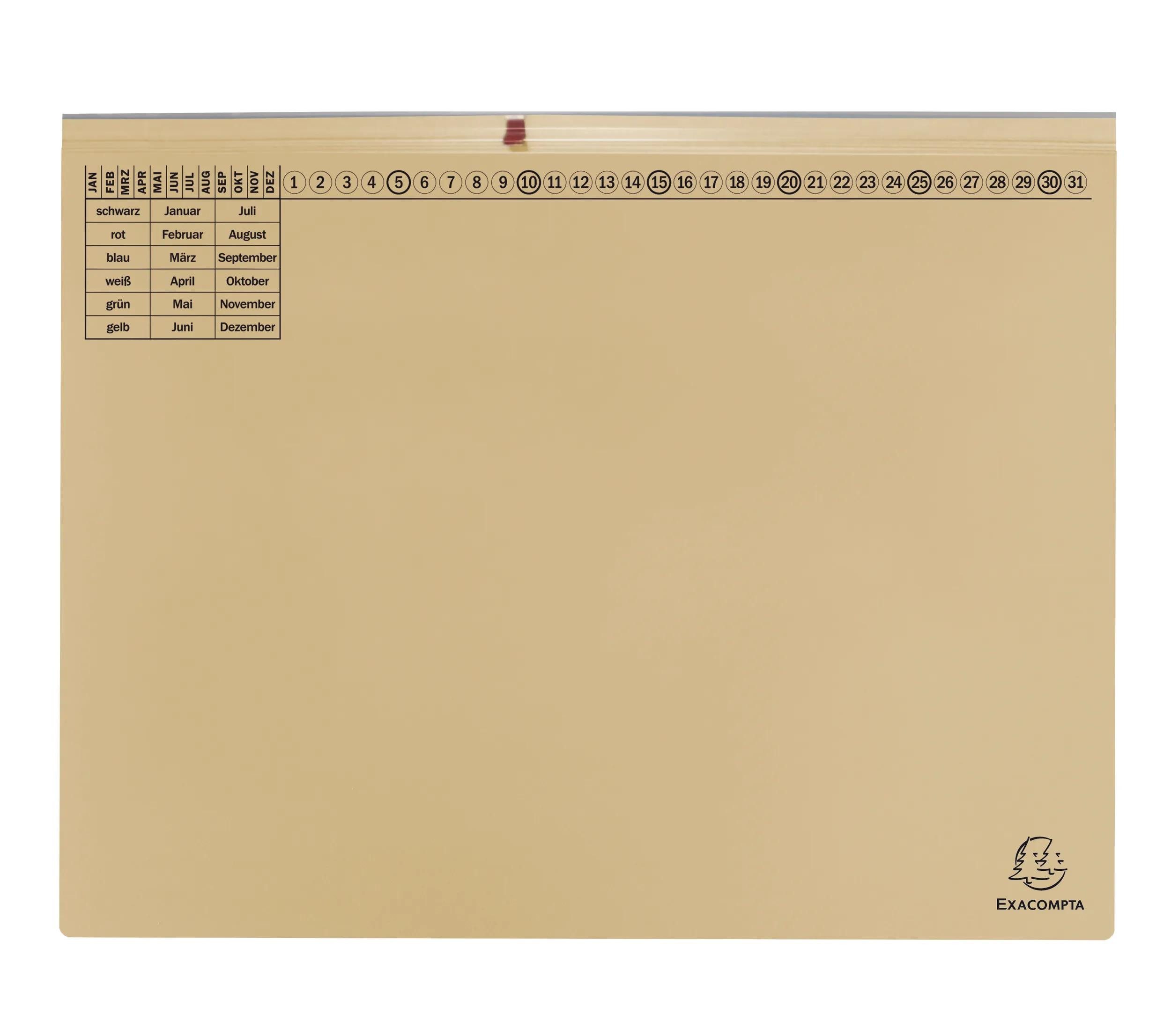 EXACOMPTA Organisationsmappe 25x Exaflex, Kanzlei Hängehefter, 2x Abheft, Links, Elfenbein, 370322B, Kanzlei Mappen 