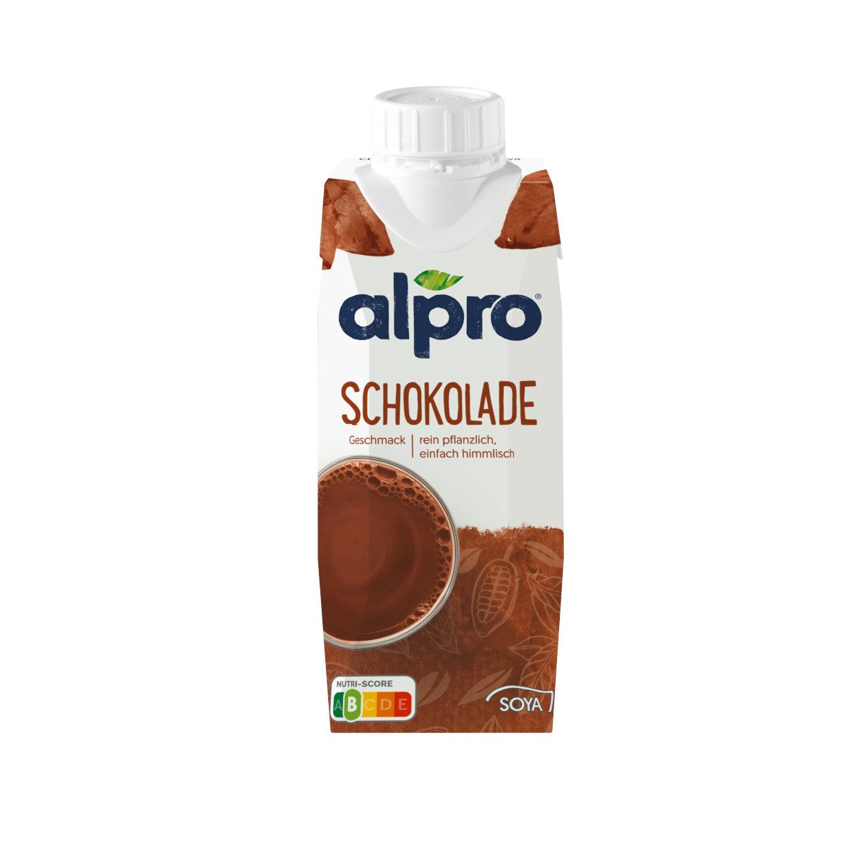 Alpro Pflanzenmilch, Alpro Sojadrink Schokoladen Geschmack mit Calcium und Vitaminen 250ml