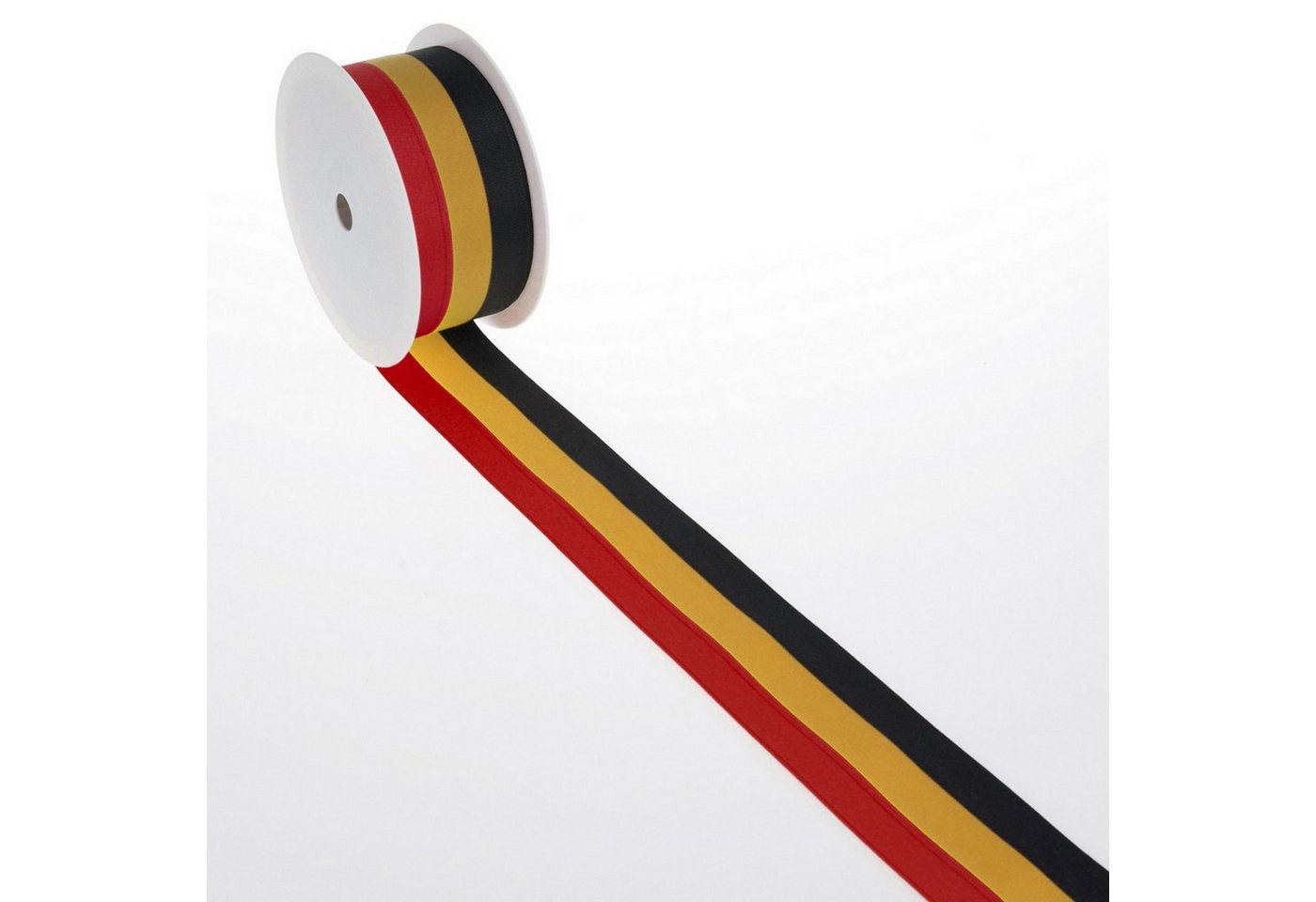 Thumbnail - Deko AS Dekoband Nationalband "Belgien" - schwarz, gelb, rot - 40 mm x 25 m - 2436 4…