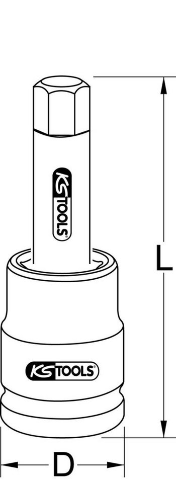 Thumbnail - KS Tools Stecknuss 3/4" Kraft-Bit-Stecknuss Innensechskant lang, 17mm