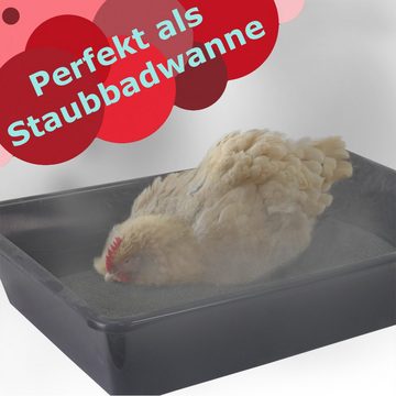 Petigi Allzweckkiste Wanne für Staubbad Kunststoff Schüssel 20L Plastikwanne Badewanne