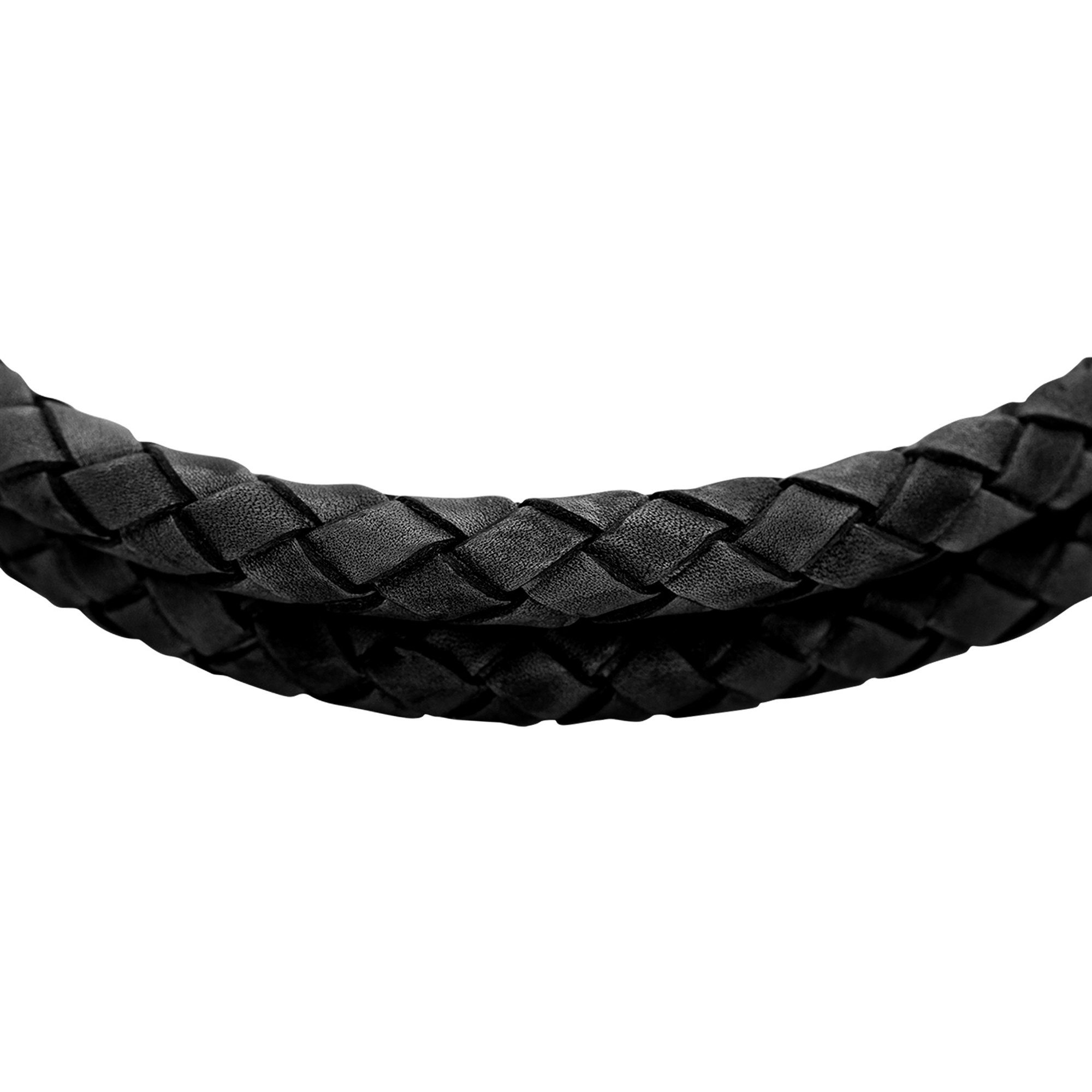 Heideman Männerlederarmband inkl. Männerarmband, schwarz Geschenkverpackung), Hanno (Armband, Lederarmband Echtlederarmband, Armband